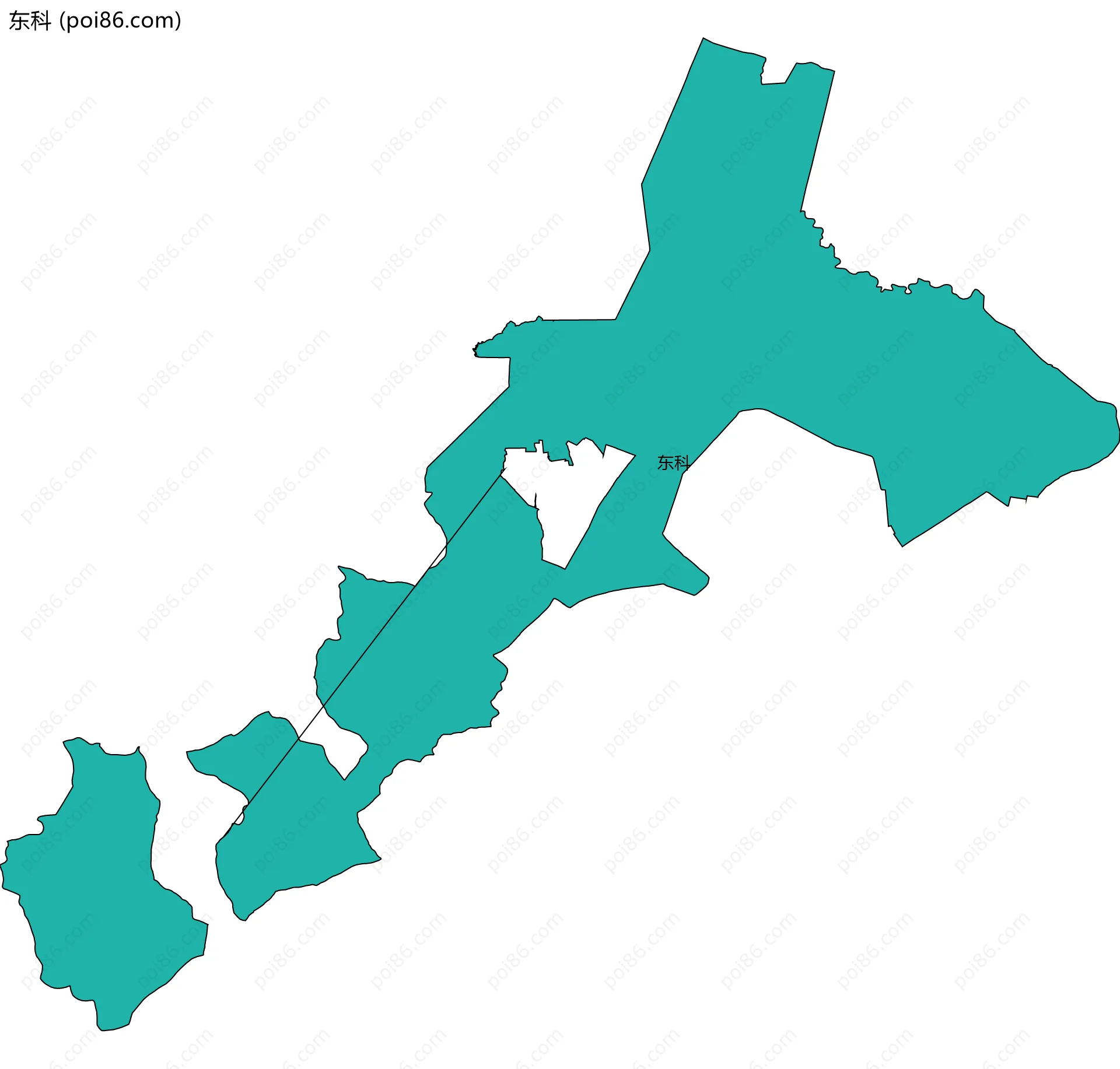 东科边界地图