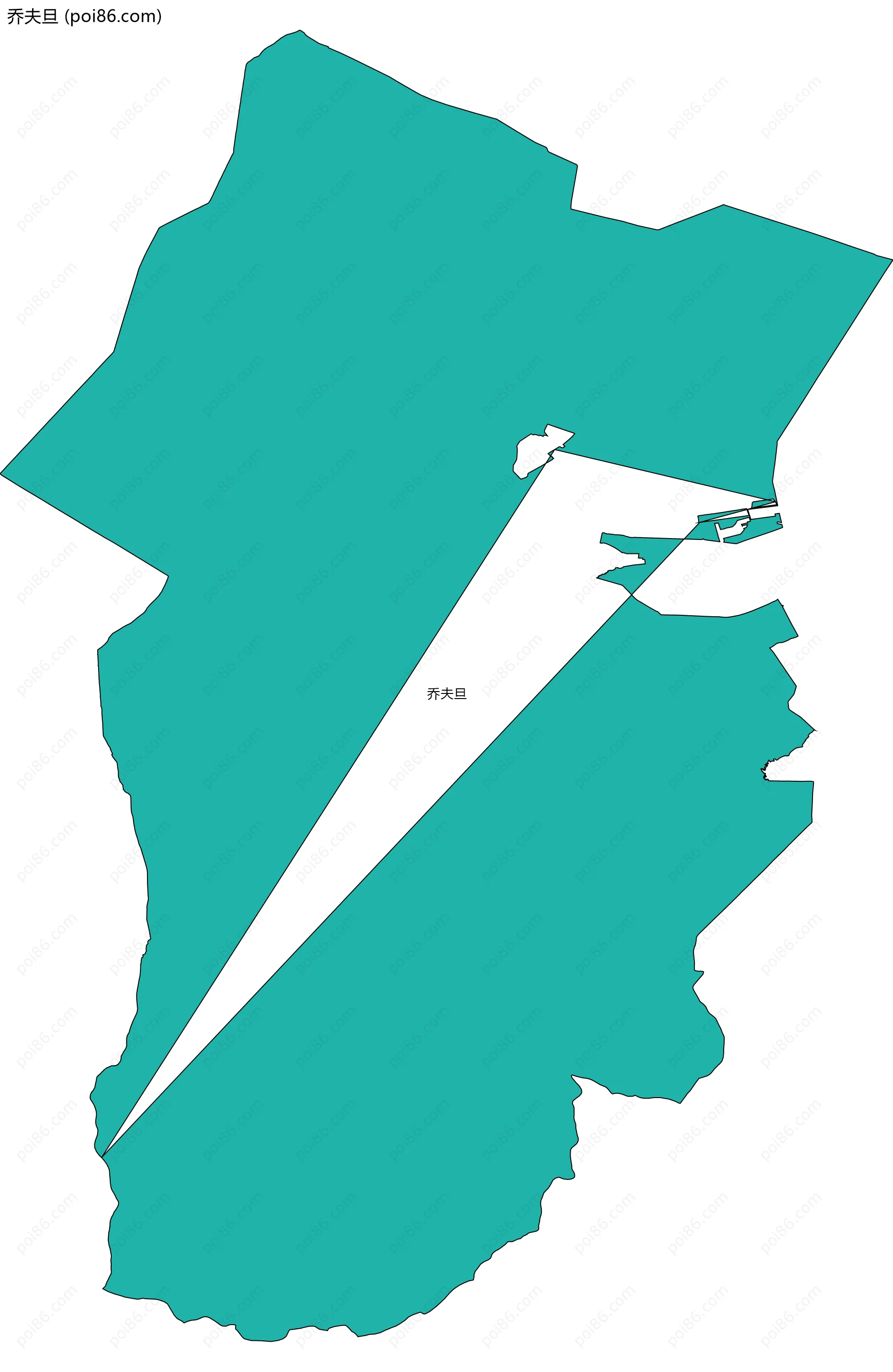 乔夫旦边界地图