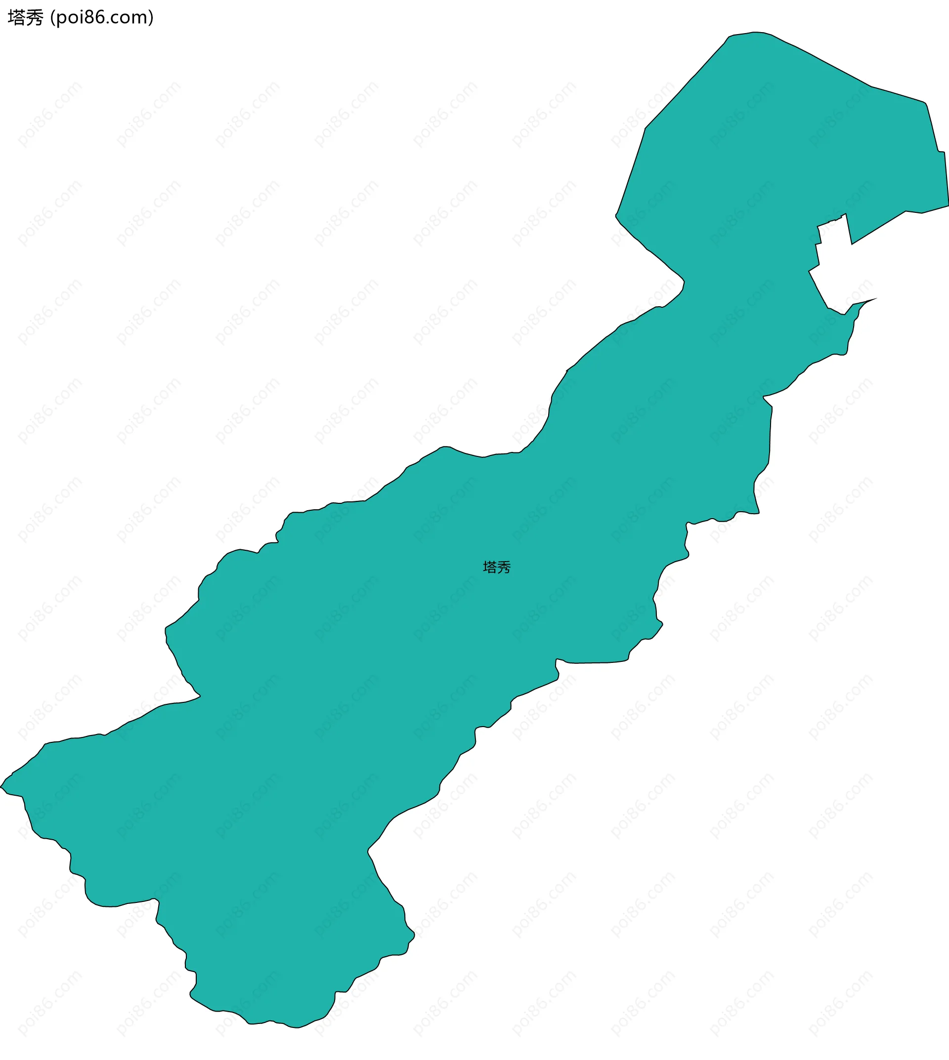 塔秀边界地图
