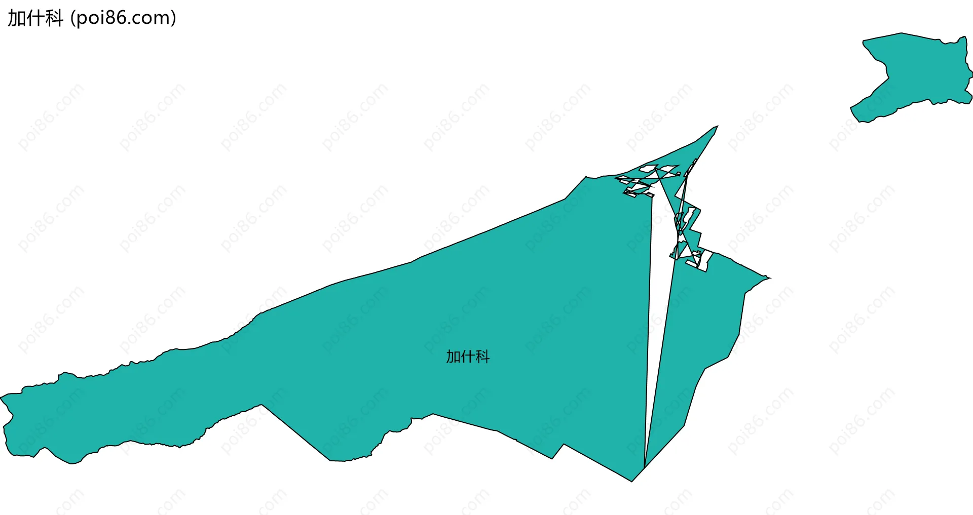 加什科边界地图