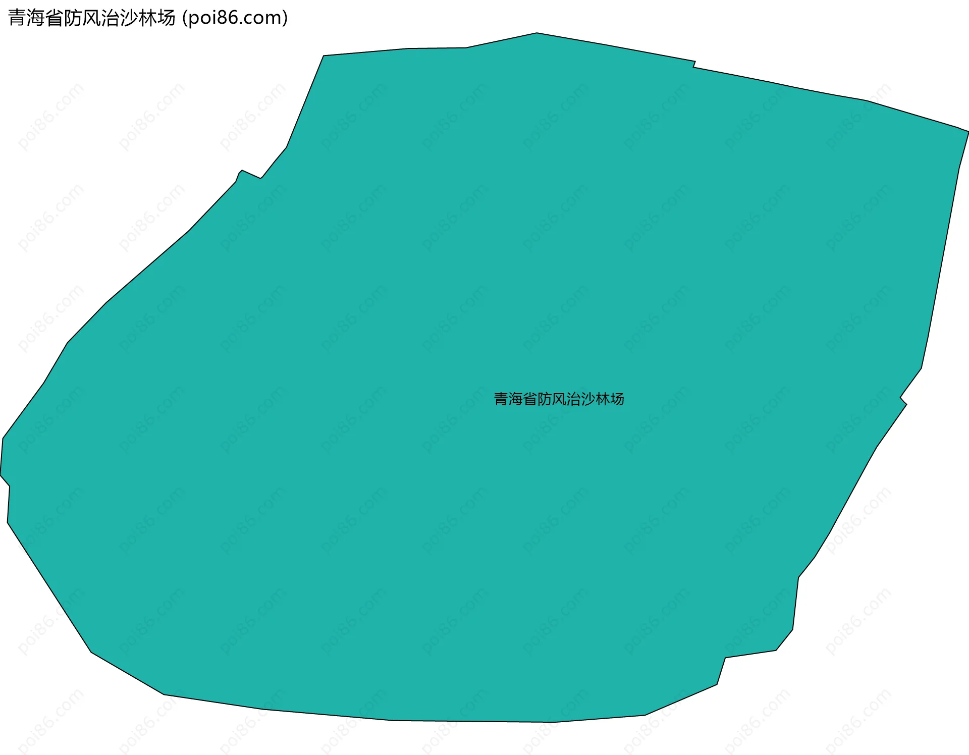 青海省防风治沙林场边界地图
