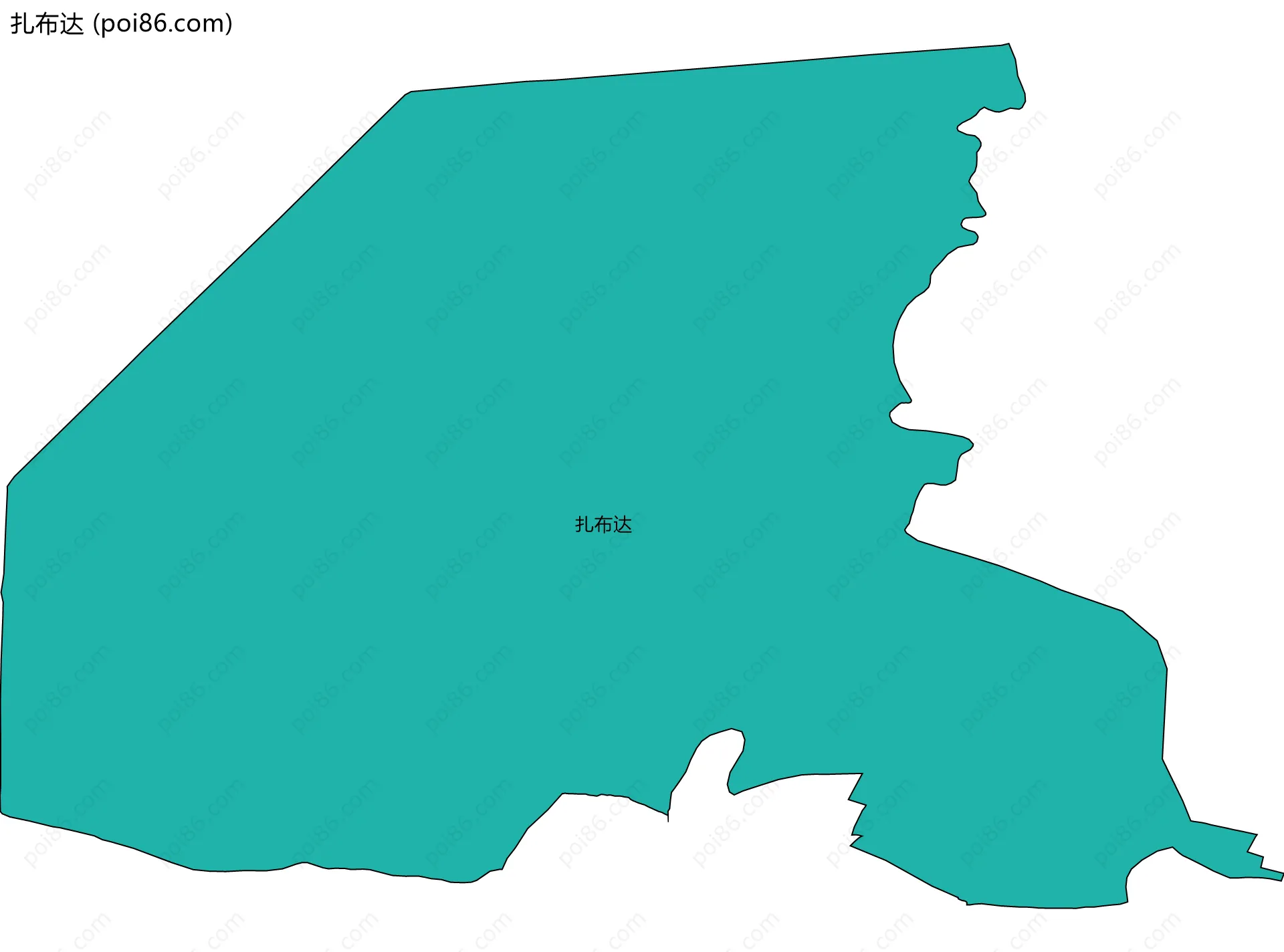 扎布达边界地图