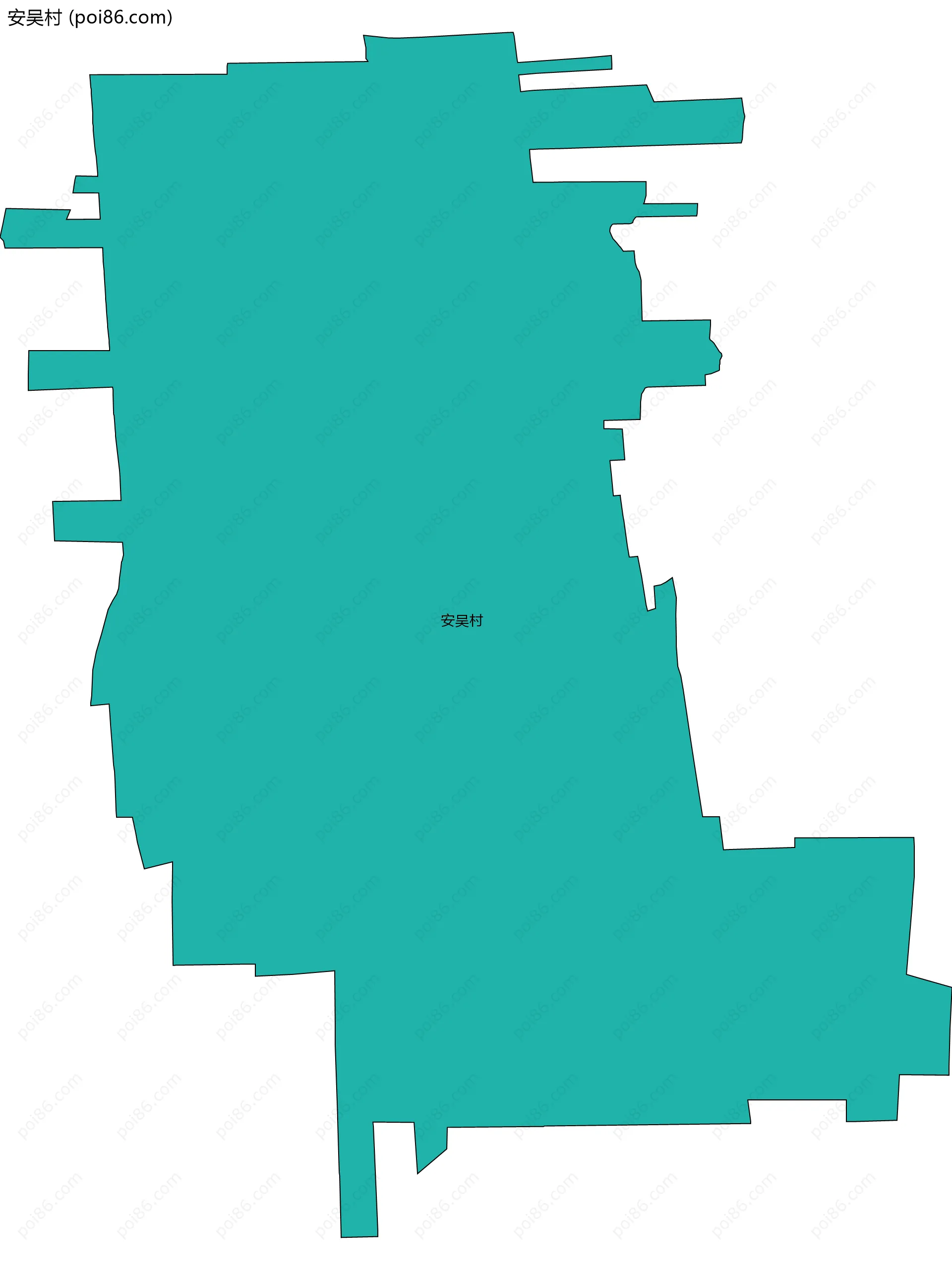 安吴村边界地图