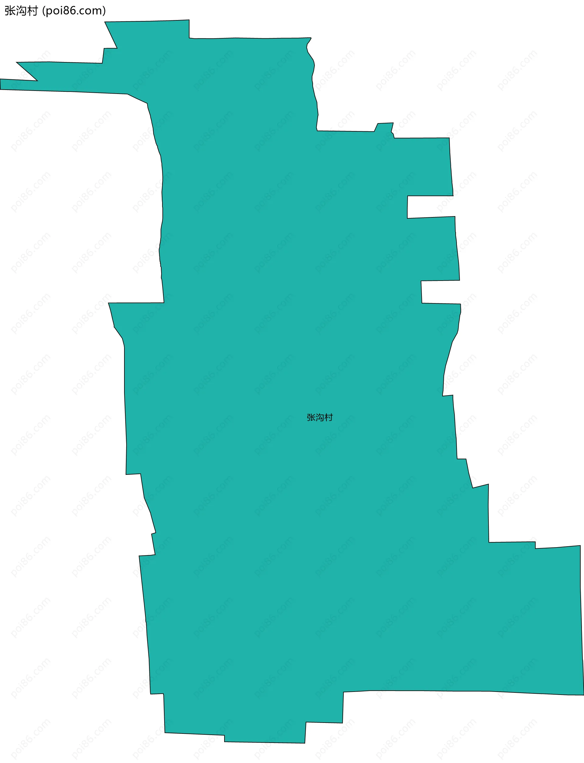 张沟村边界地图