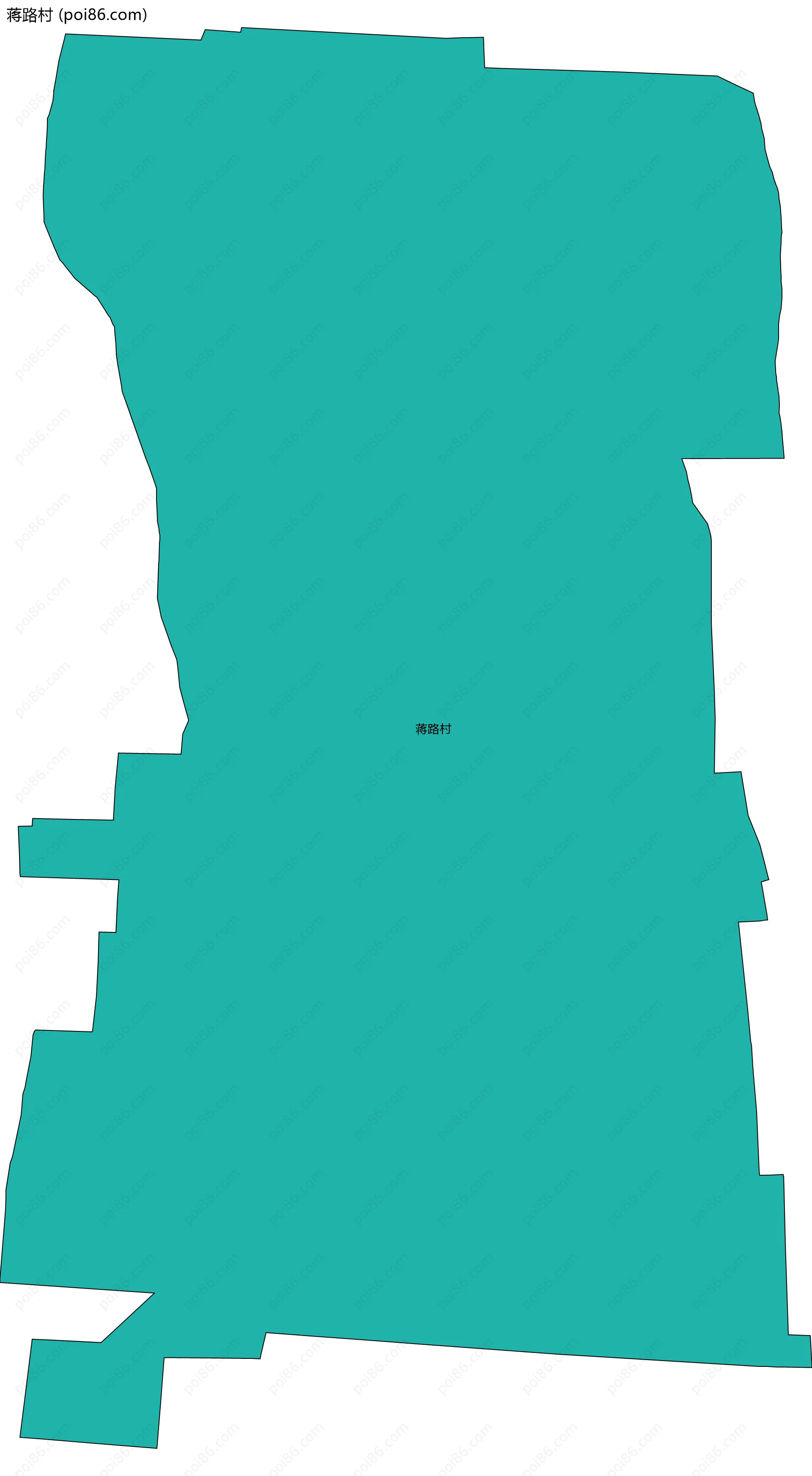 蒋路村边界地图