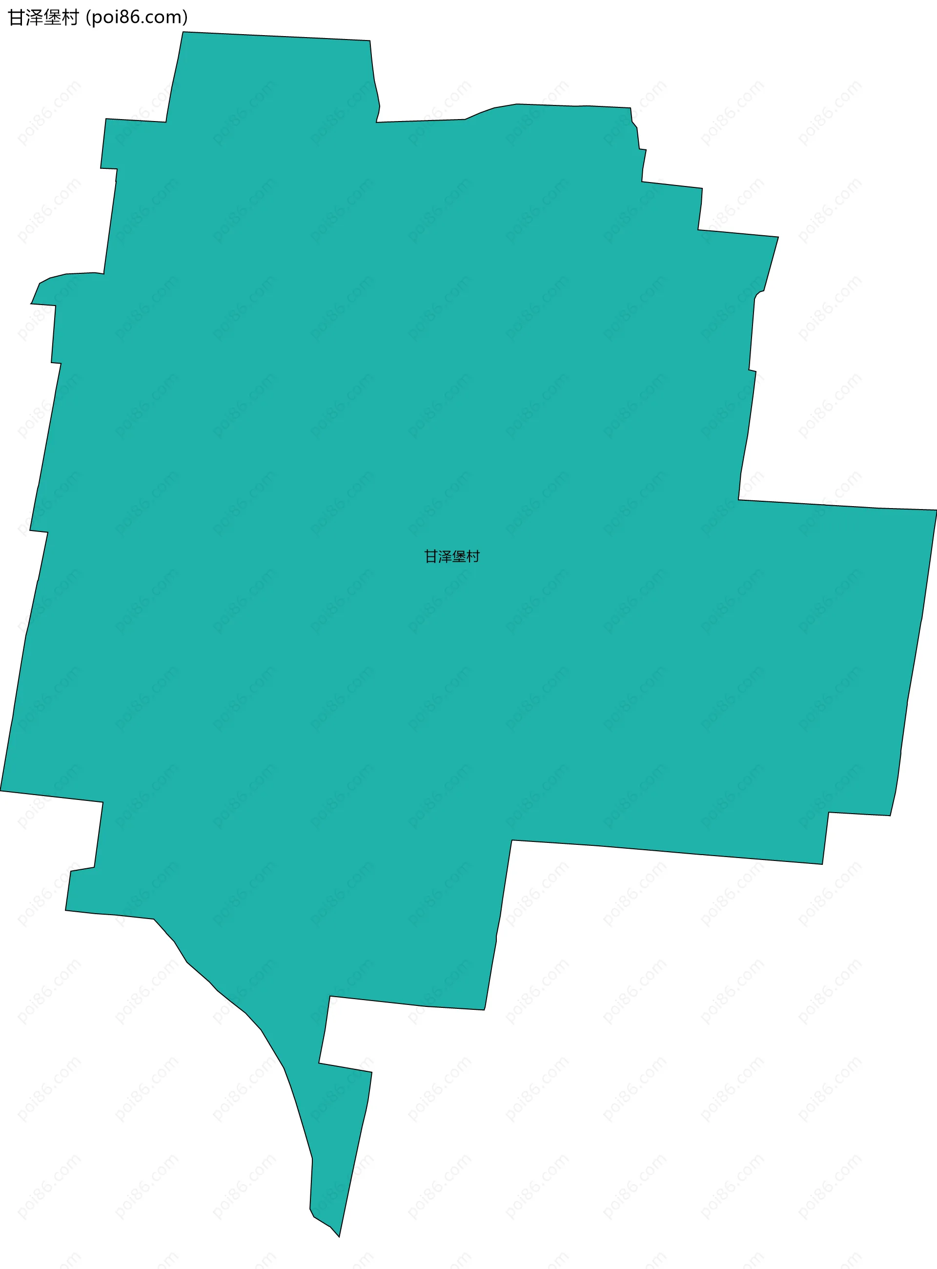 甘泽堡村边界地图