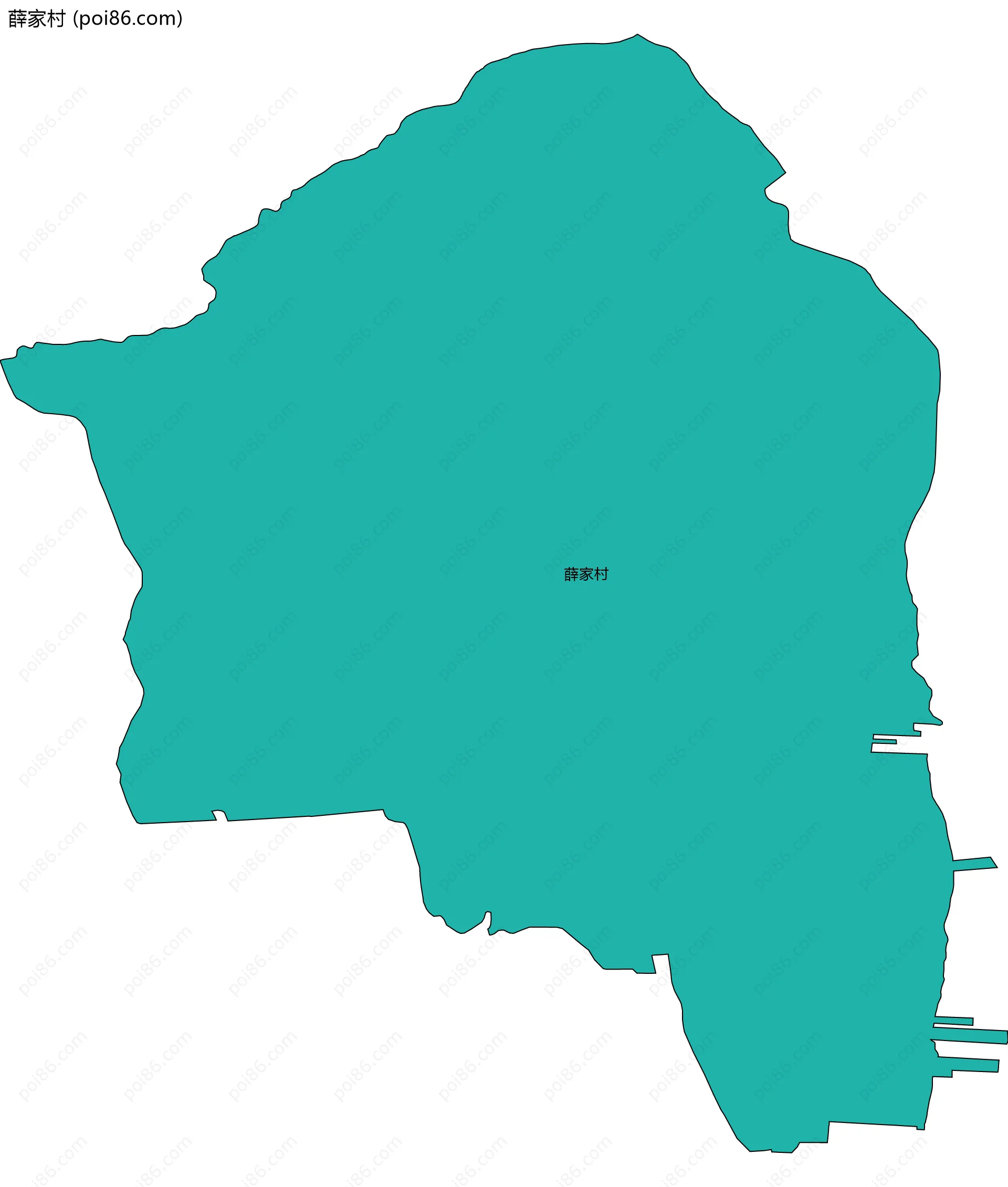 薛家村边界地图