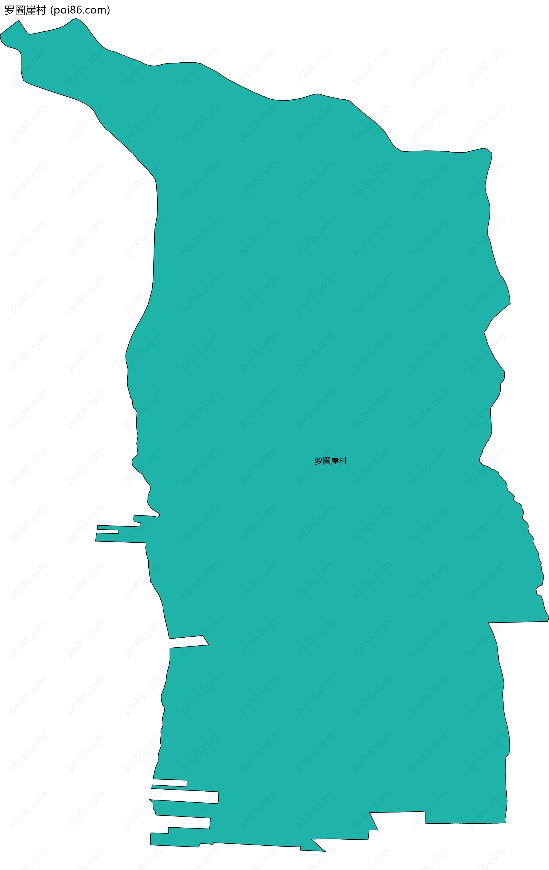 罗圈崖村边界地图