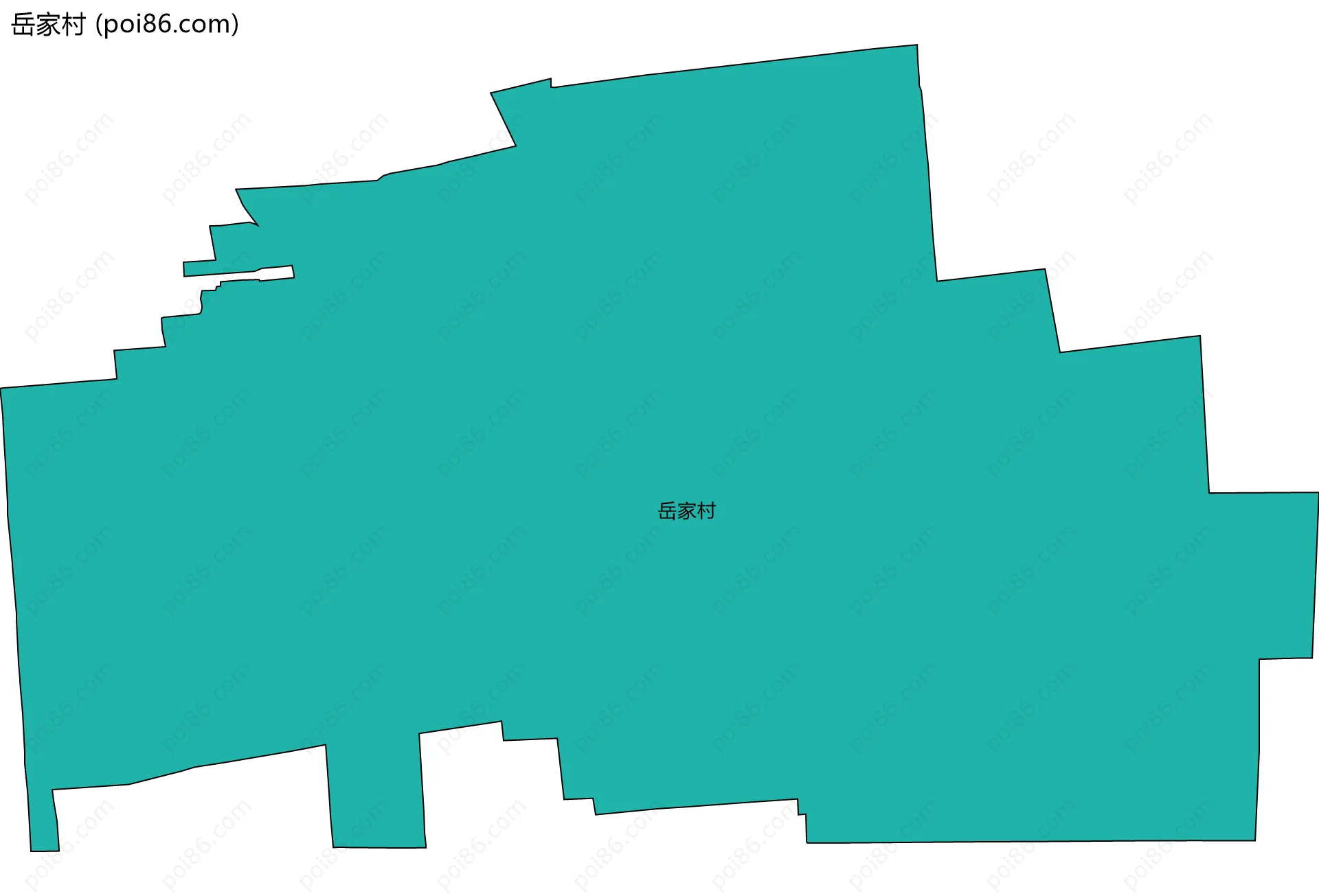 岳家村边界地图