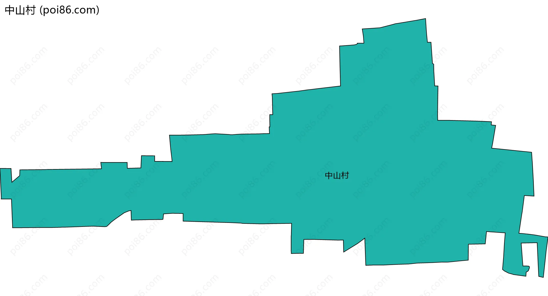 中山村边界地图