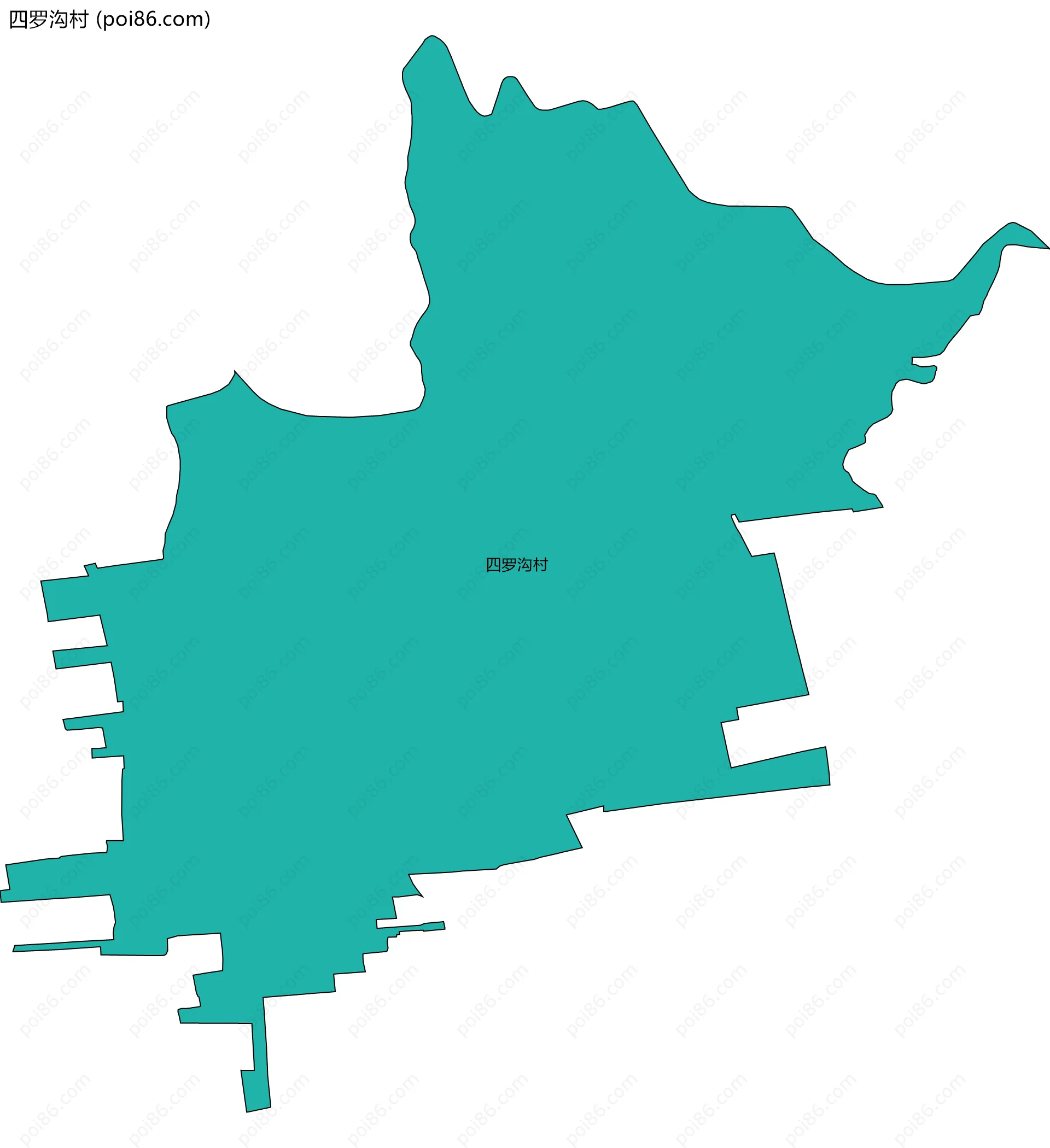 四罗沟村边界地图