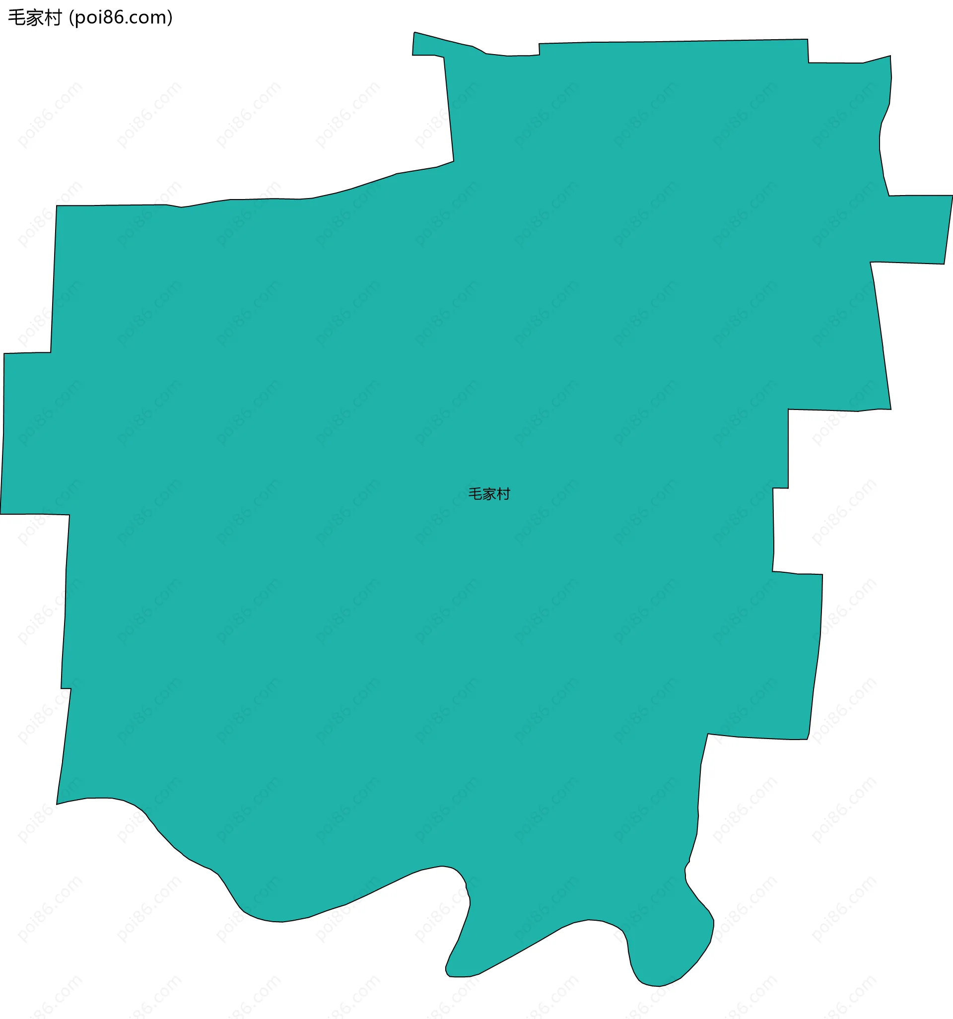 毛家村边界地图