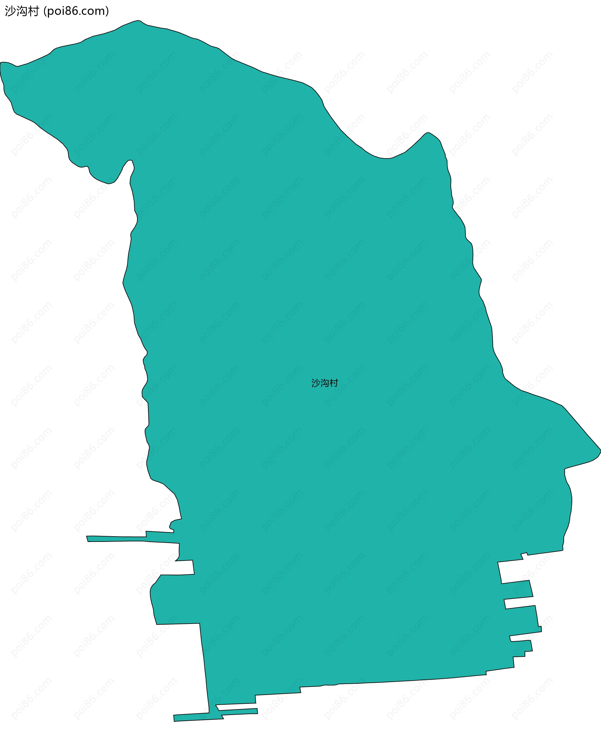 沙沟村边界地图