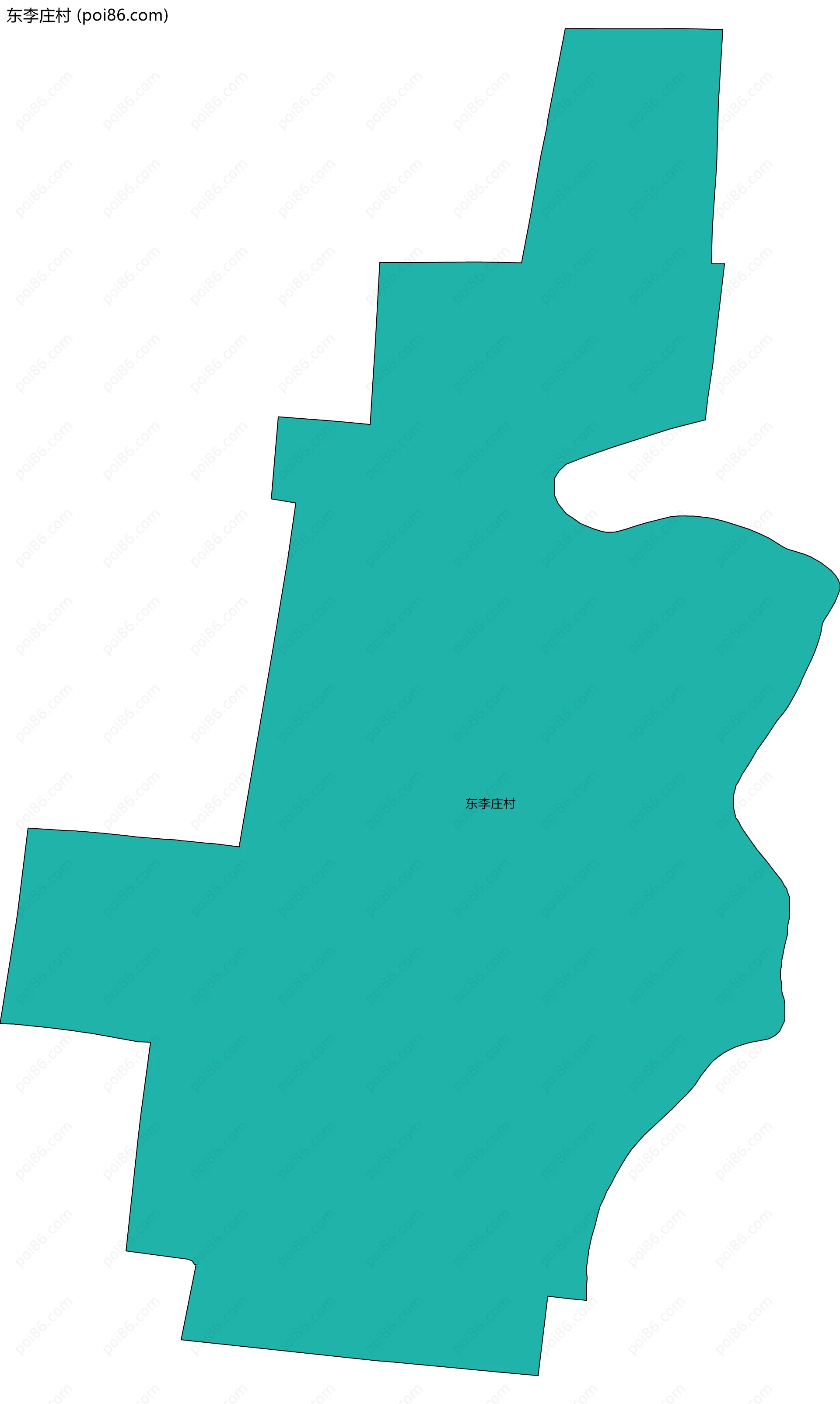 东李庄村边界地图