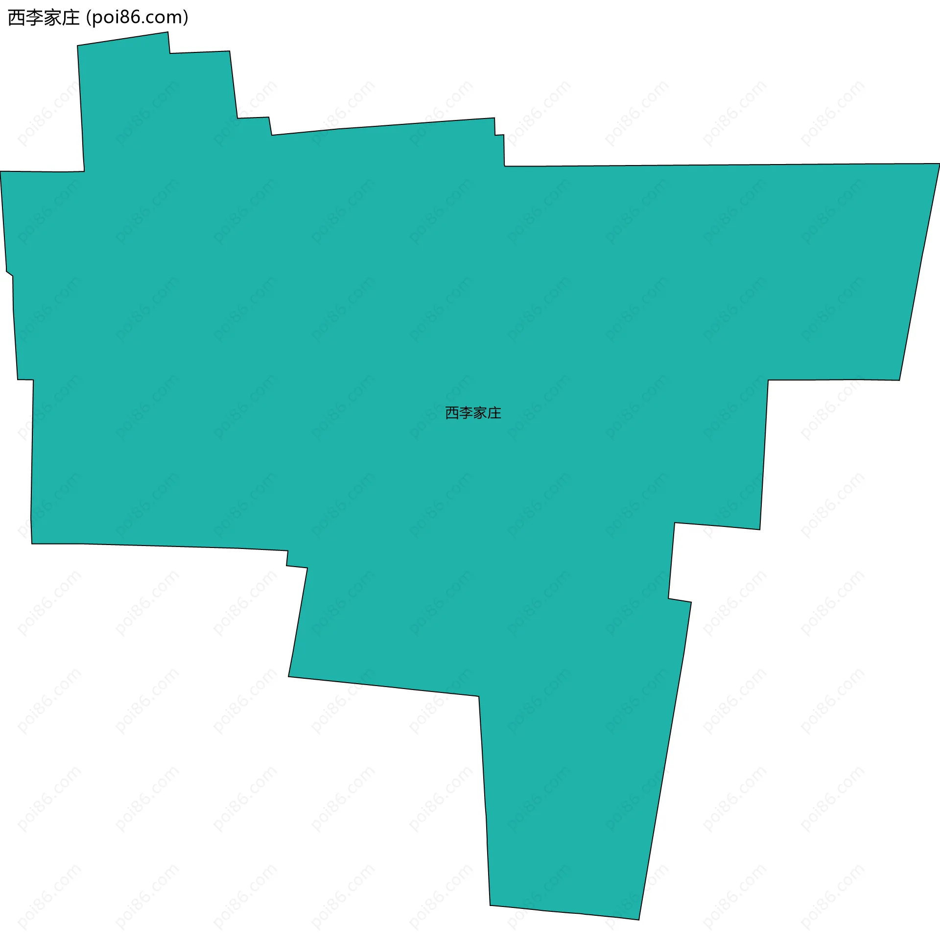 西李家庄边界地图