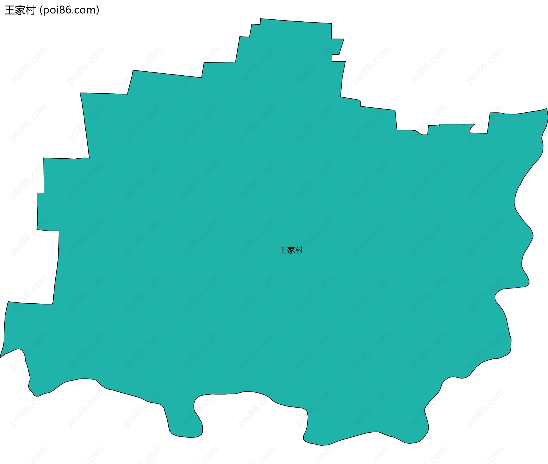 王家村边界地图