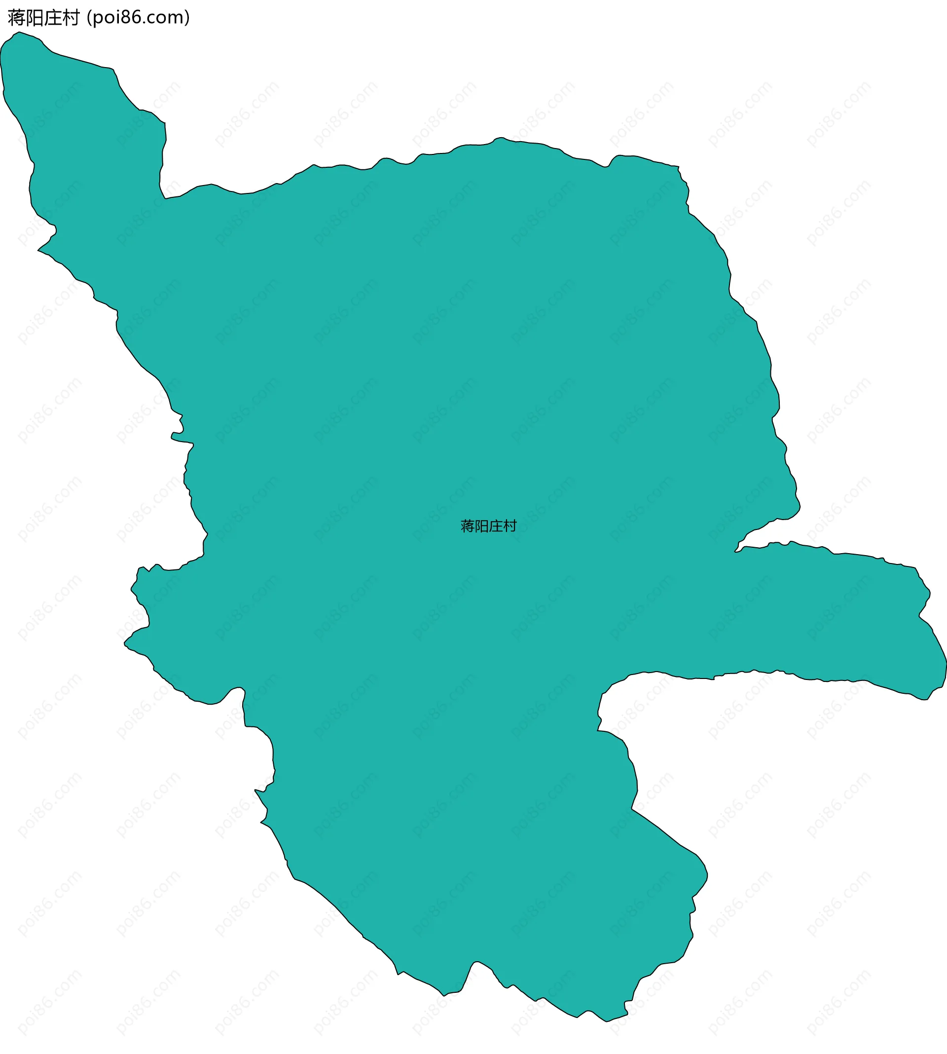 蒋阳庄村边界地图