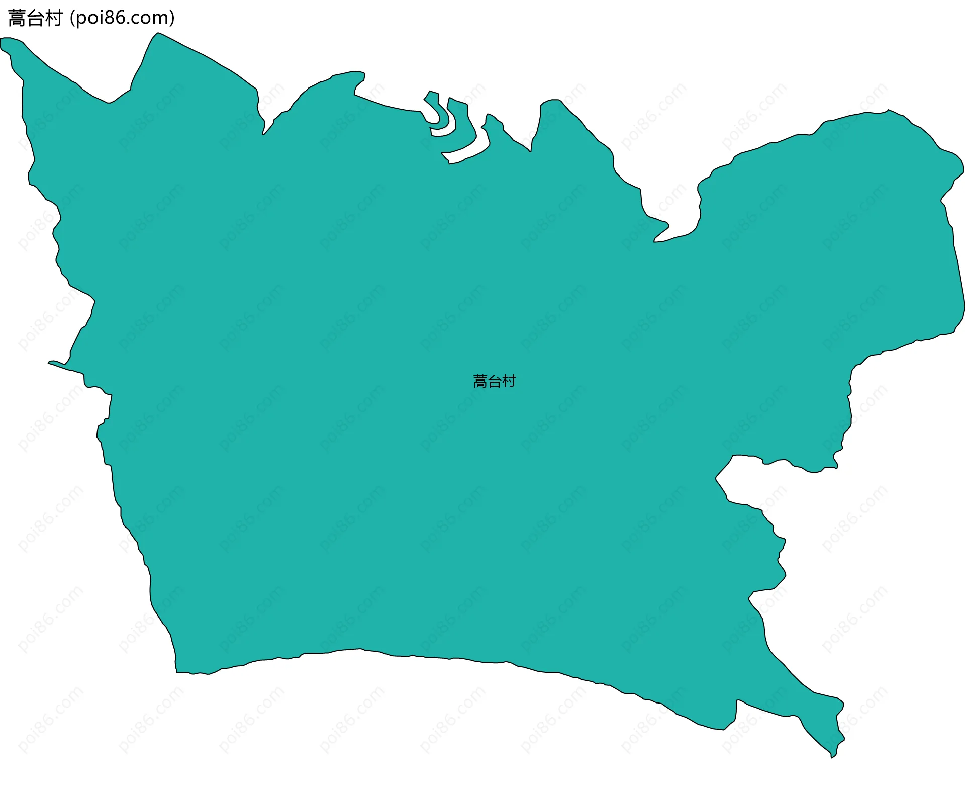 蒿台村边界地图