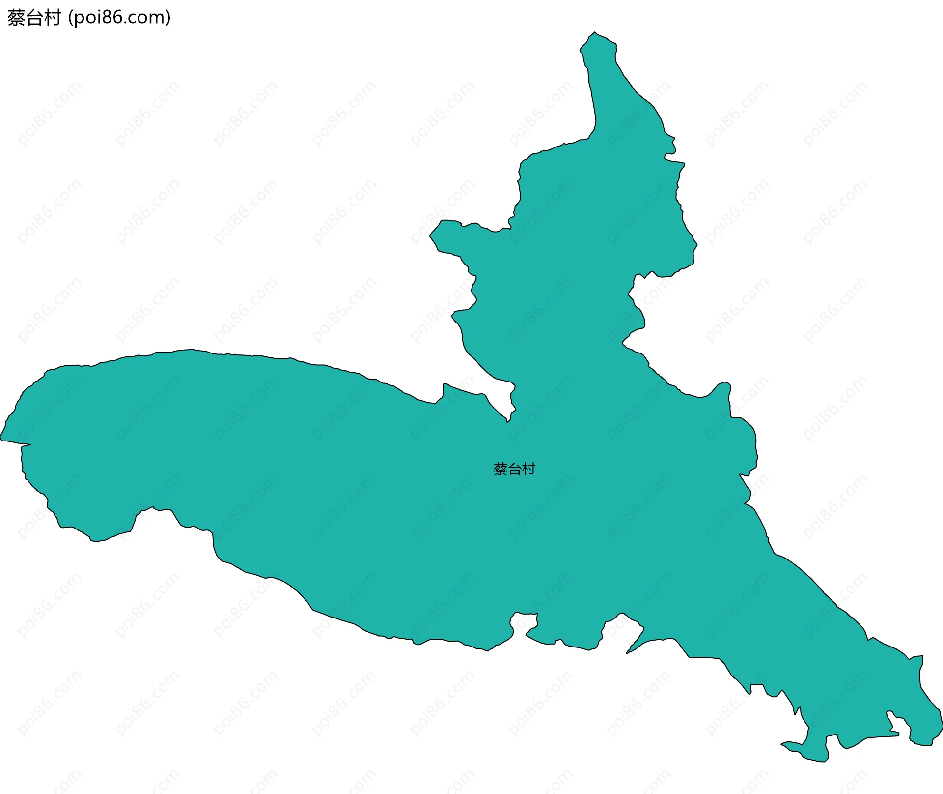 蔡台村边界地图