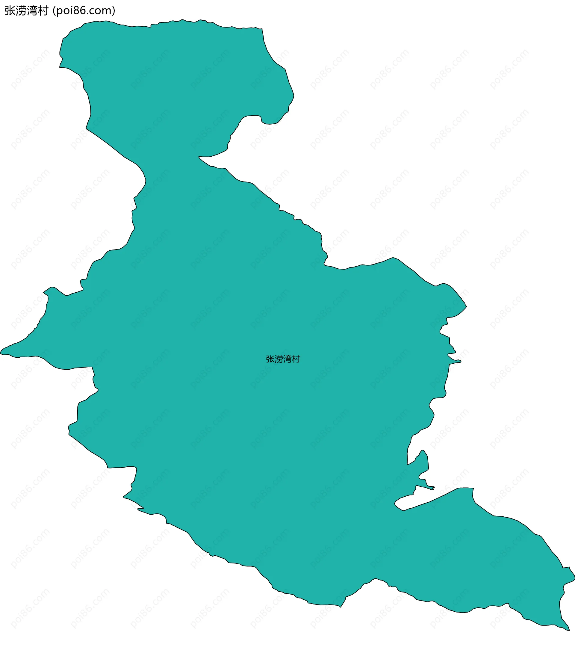 张涝湾村边界地图