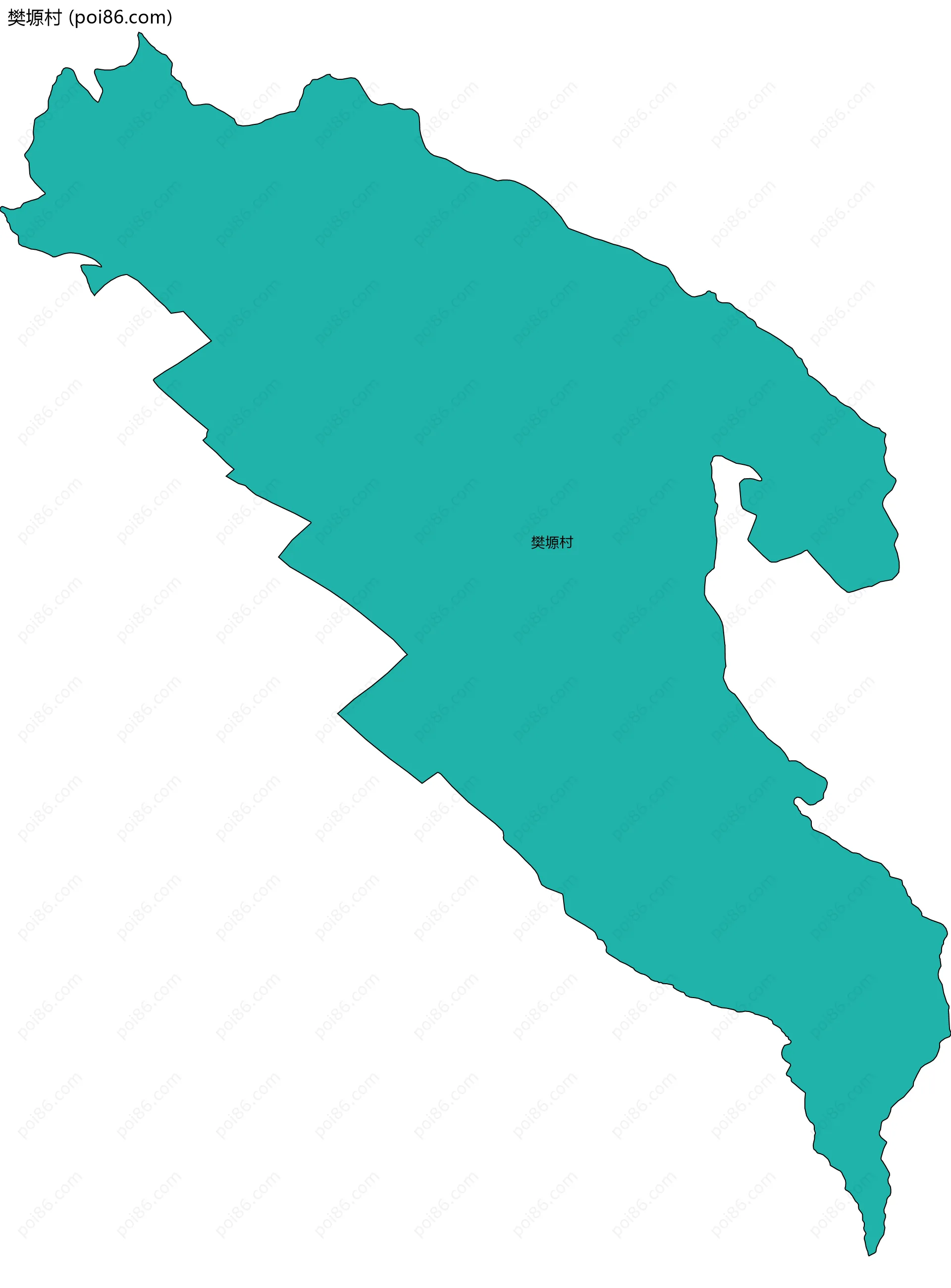 樊塬村边界地图