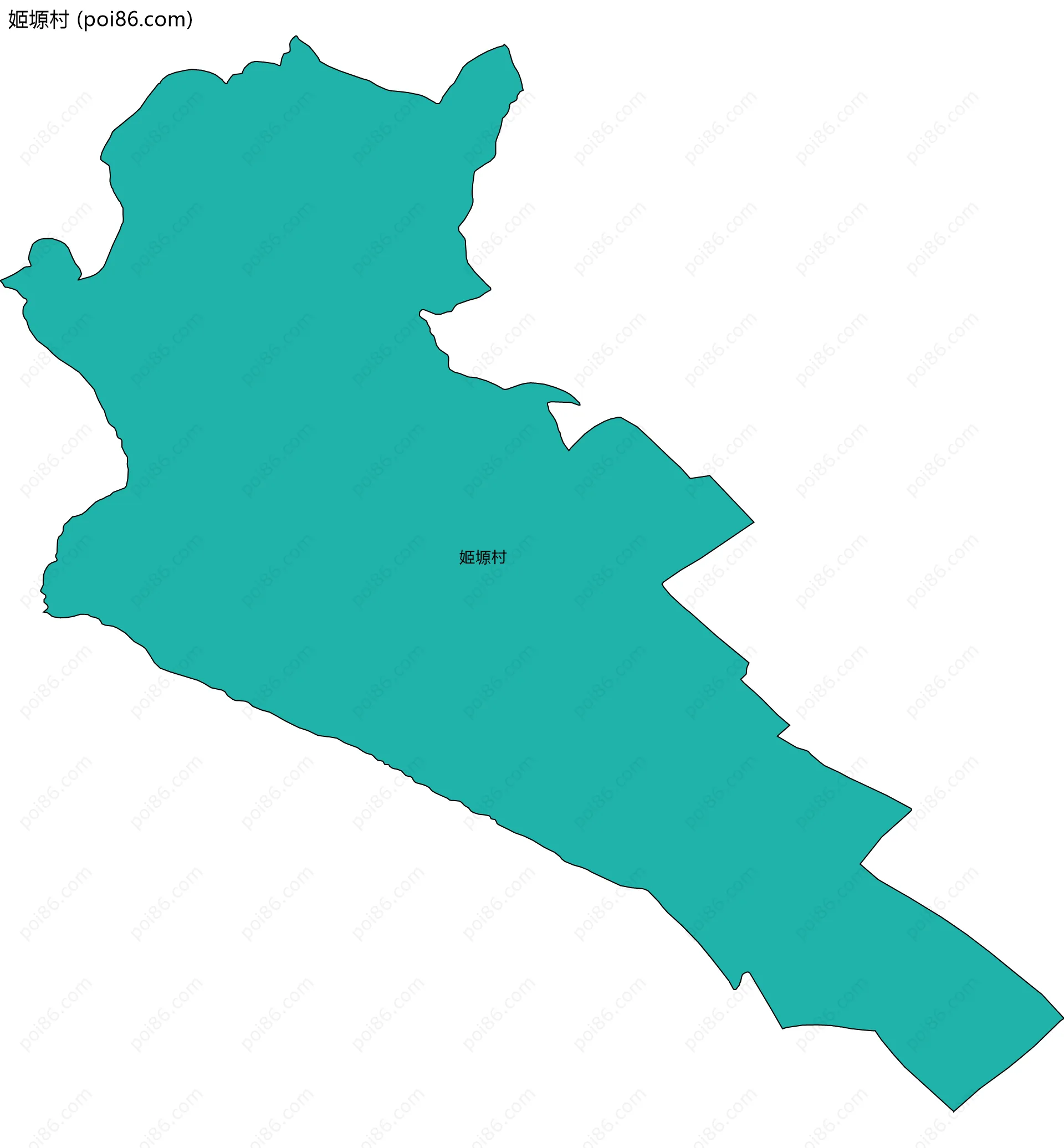 姬塬村边界地图