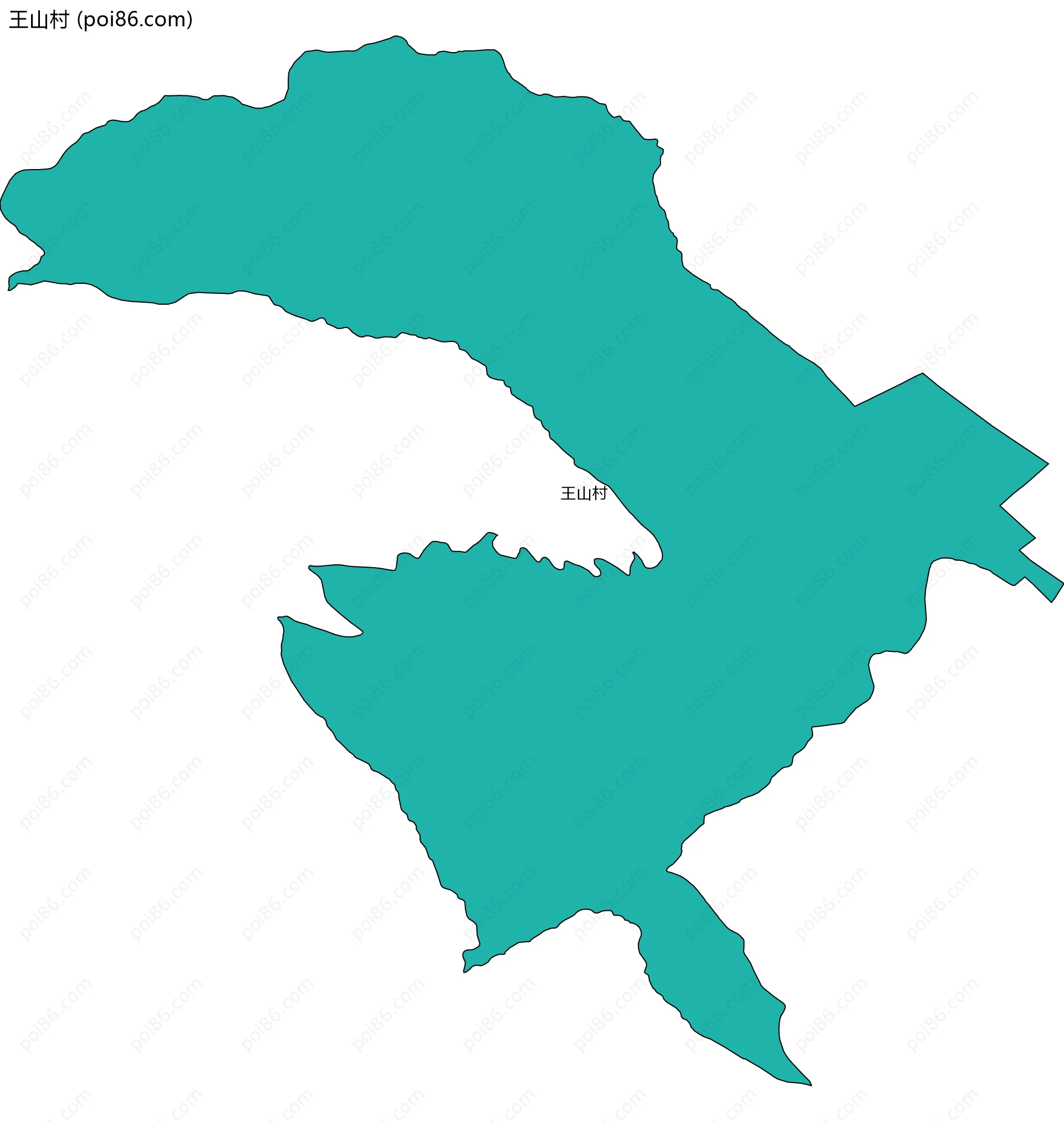 王山村边界地图