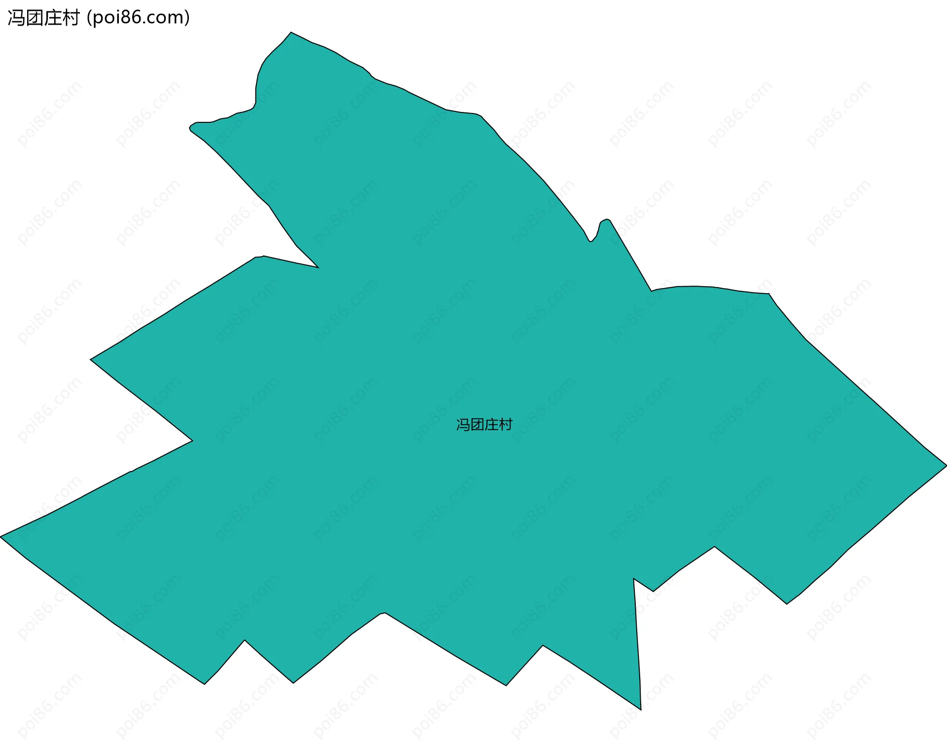 冯团庄村边界地图
