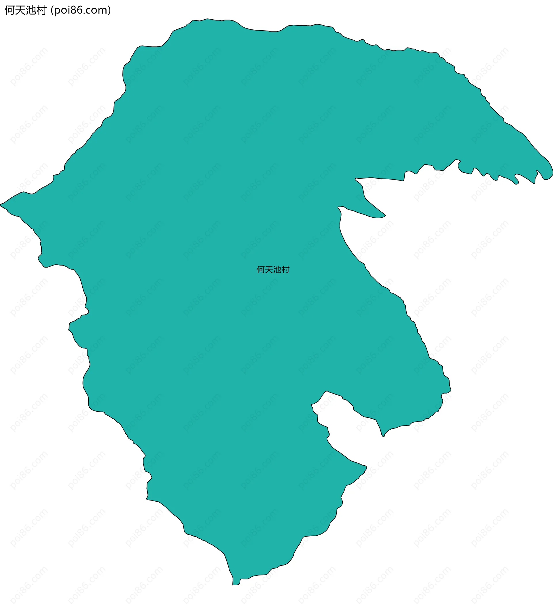 何天池村边界地图