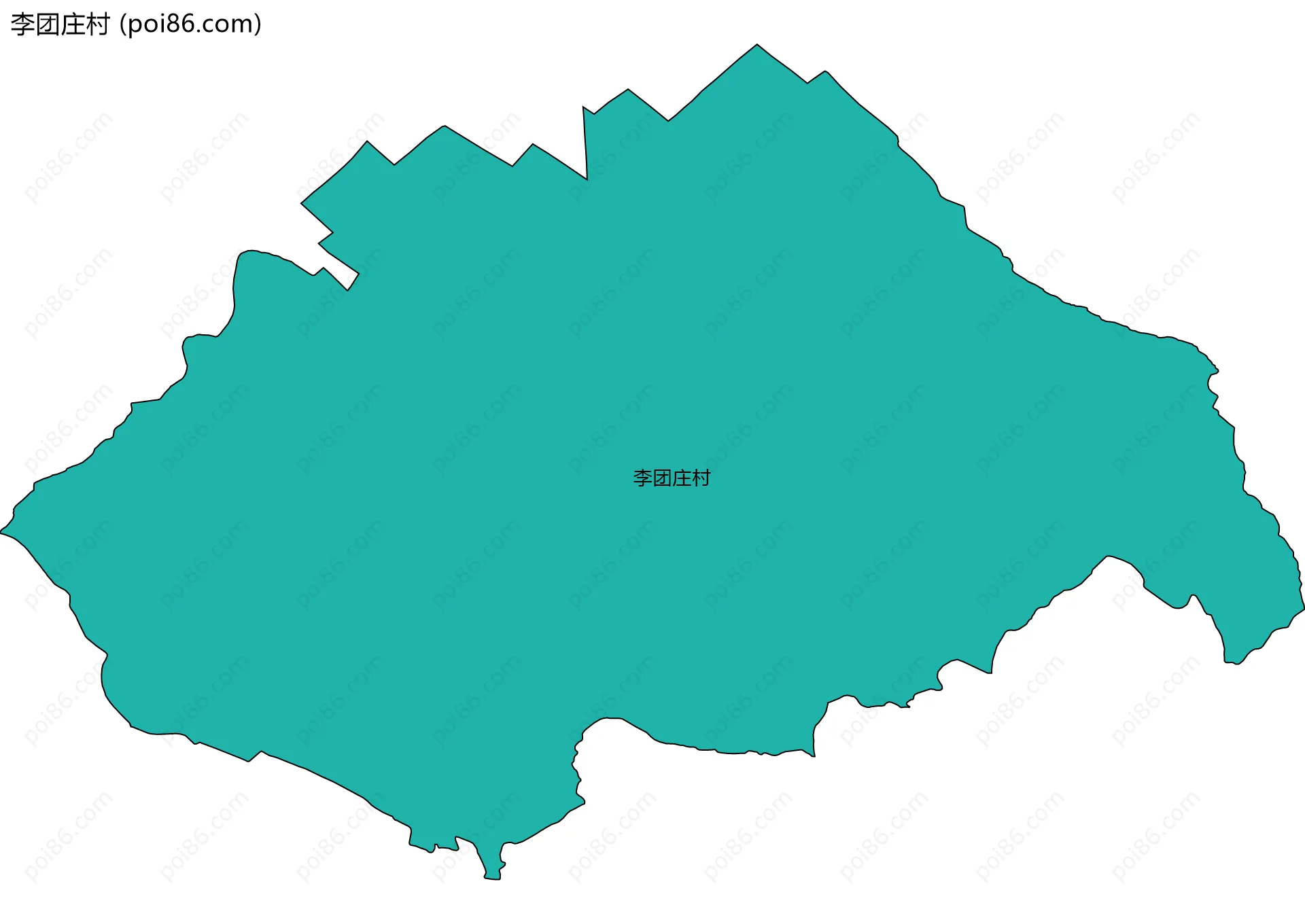 李团庄村边界地图
