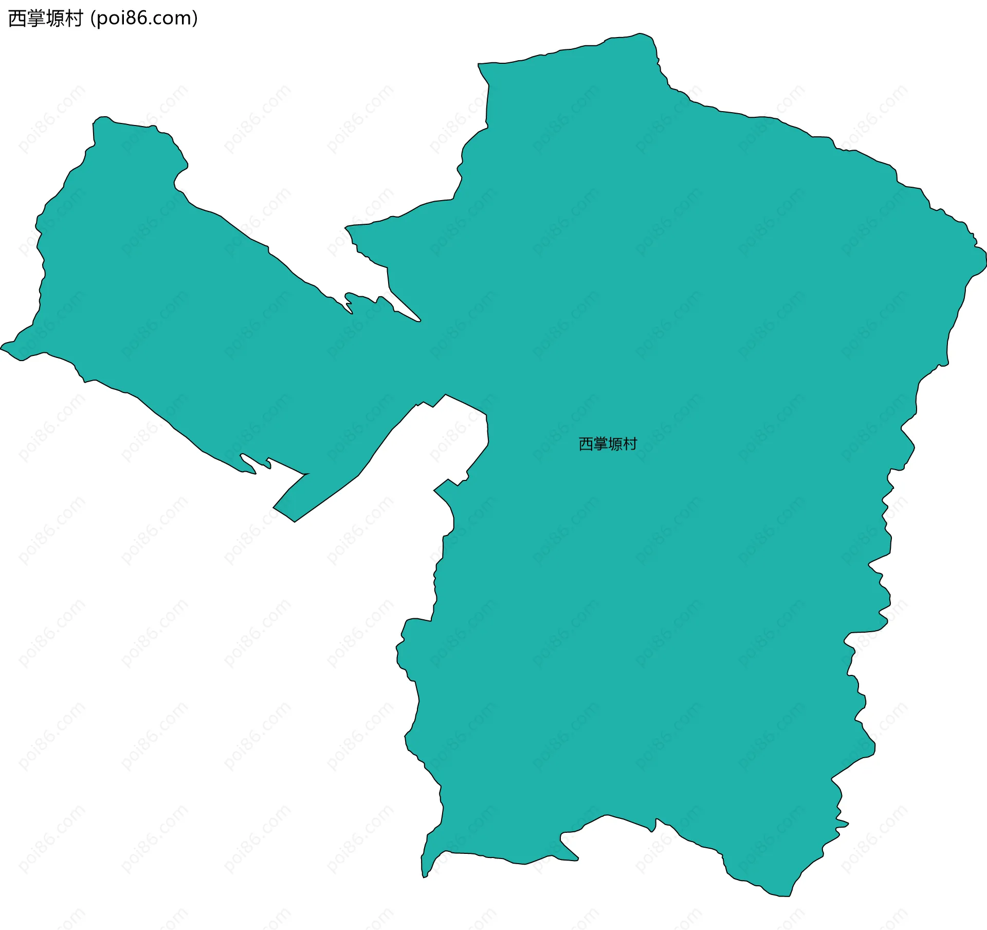 西掌塬村边界地图