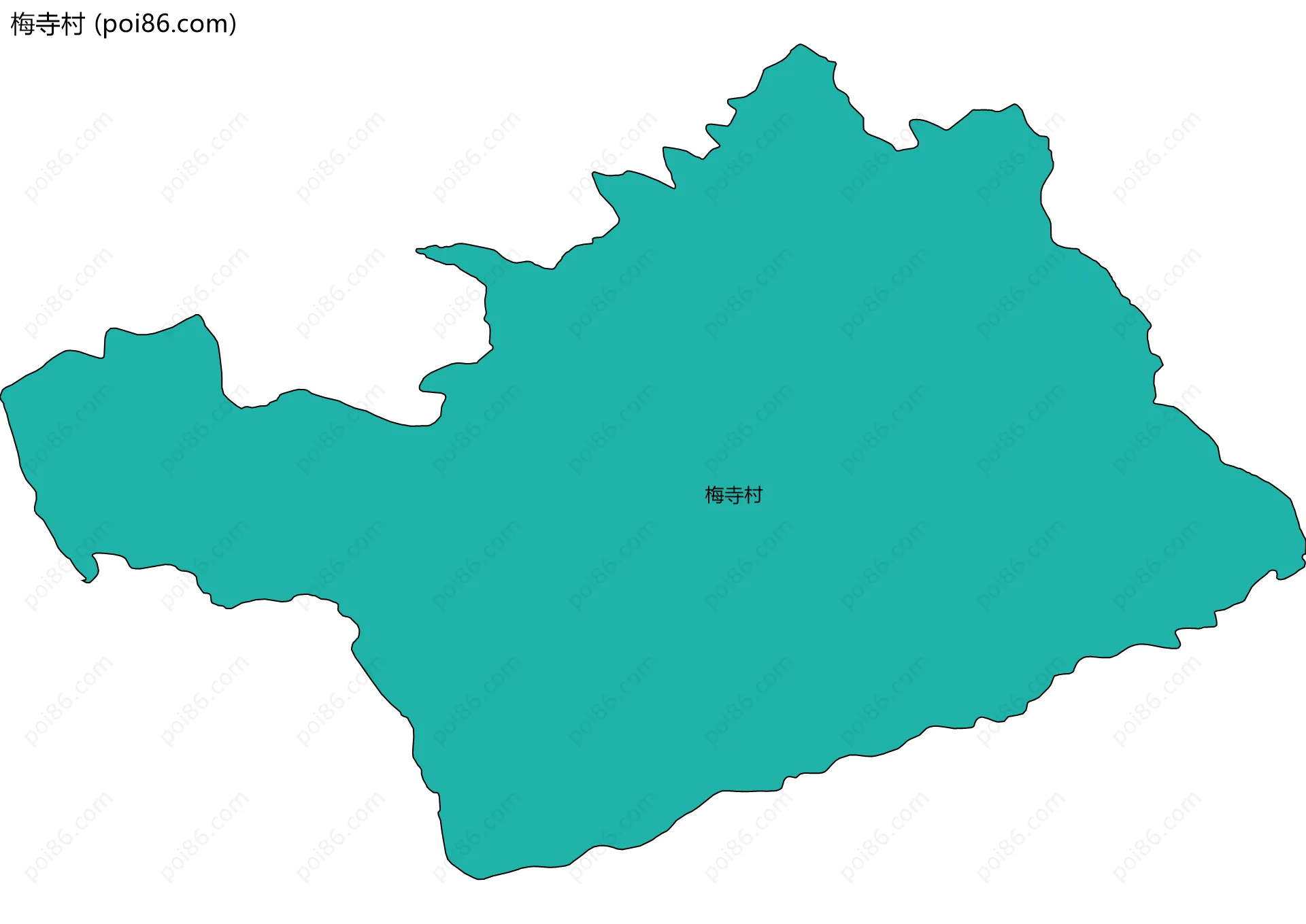 梅寺村边界地图