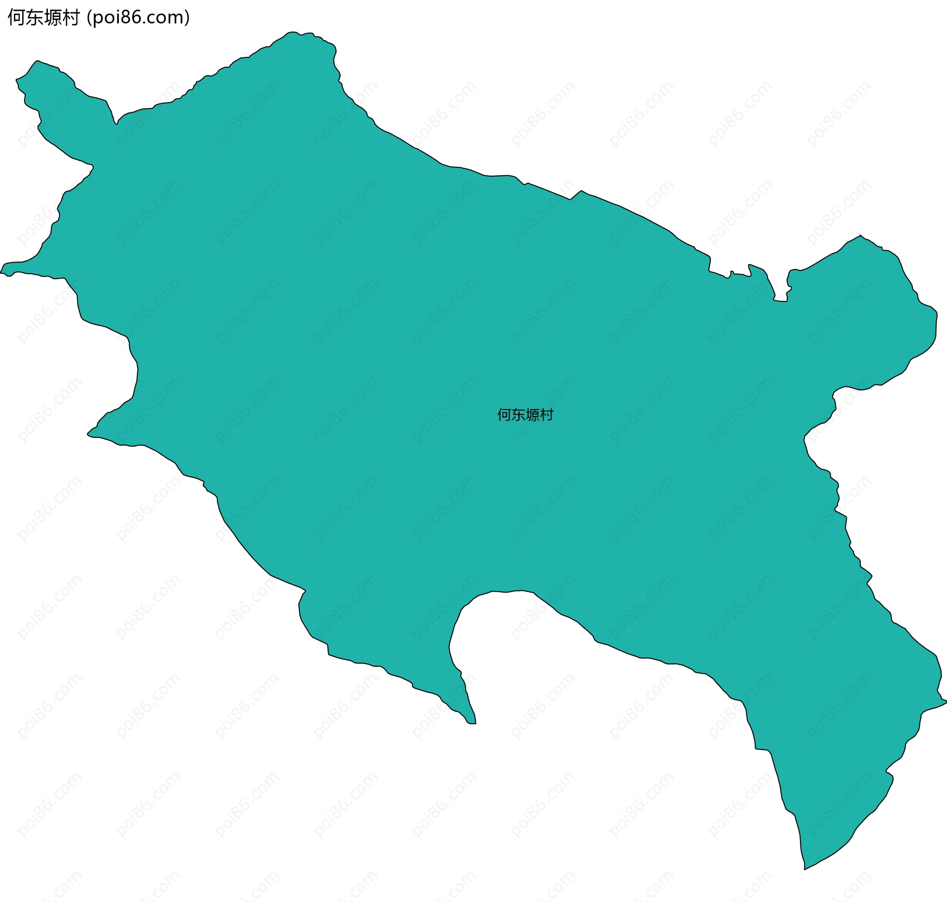 何东塬村边界地图