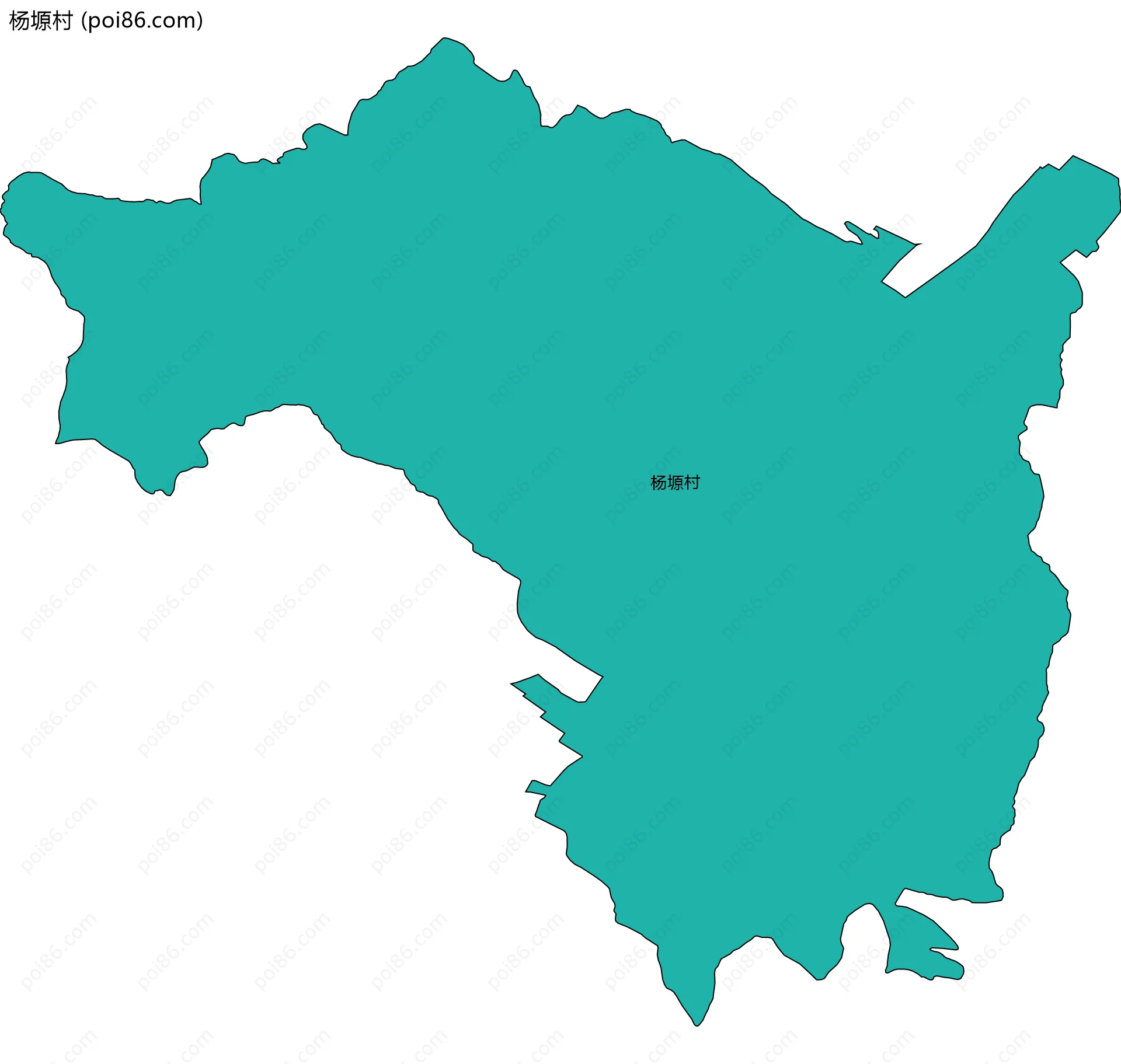 杨塬村边界地图