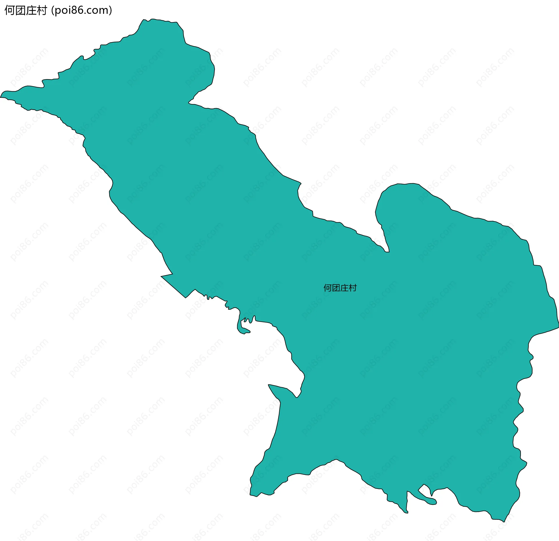 何团庄村边界地图
