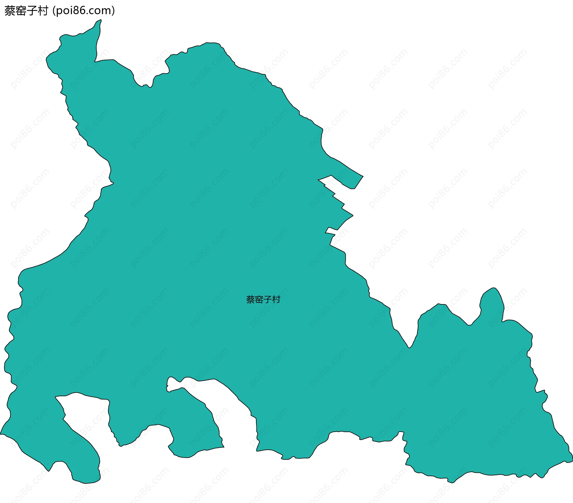 蔡窑子村边界地图