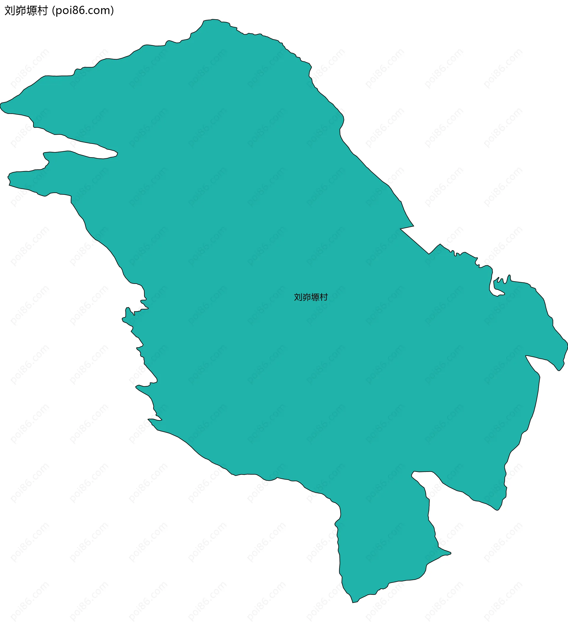 刘峁塬村边界地图