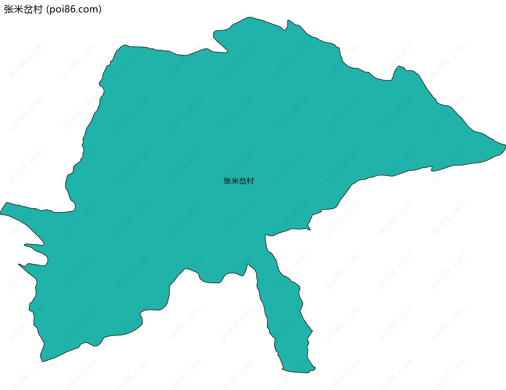 张米岔村边界地图