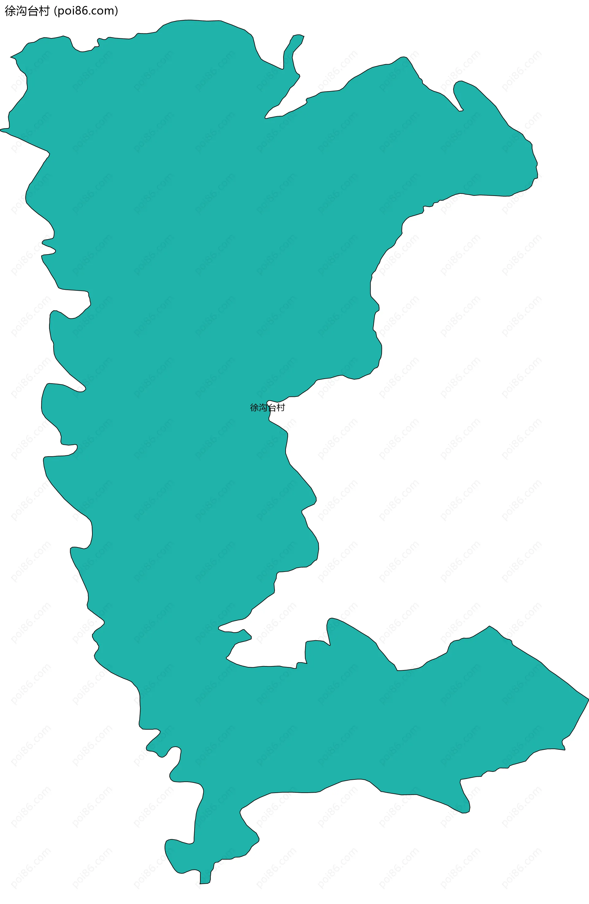 徐沟台村边界地图