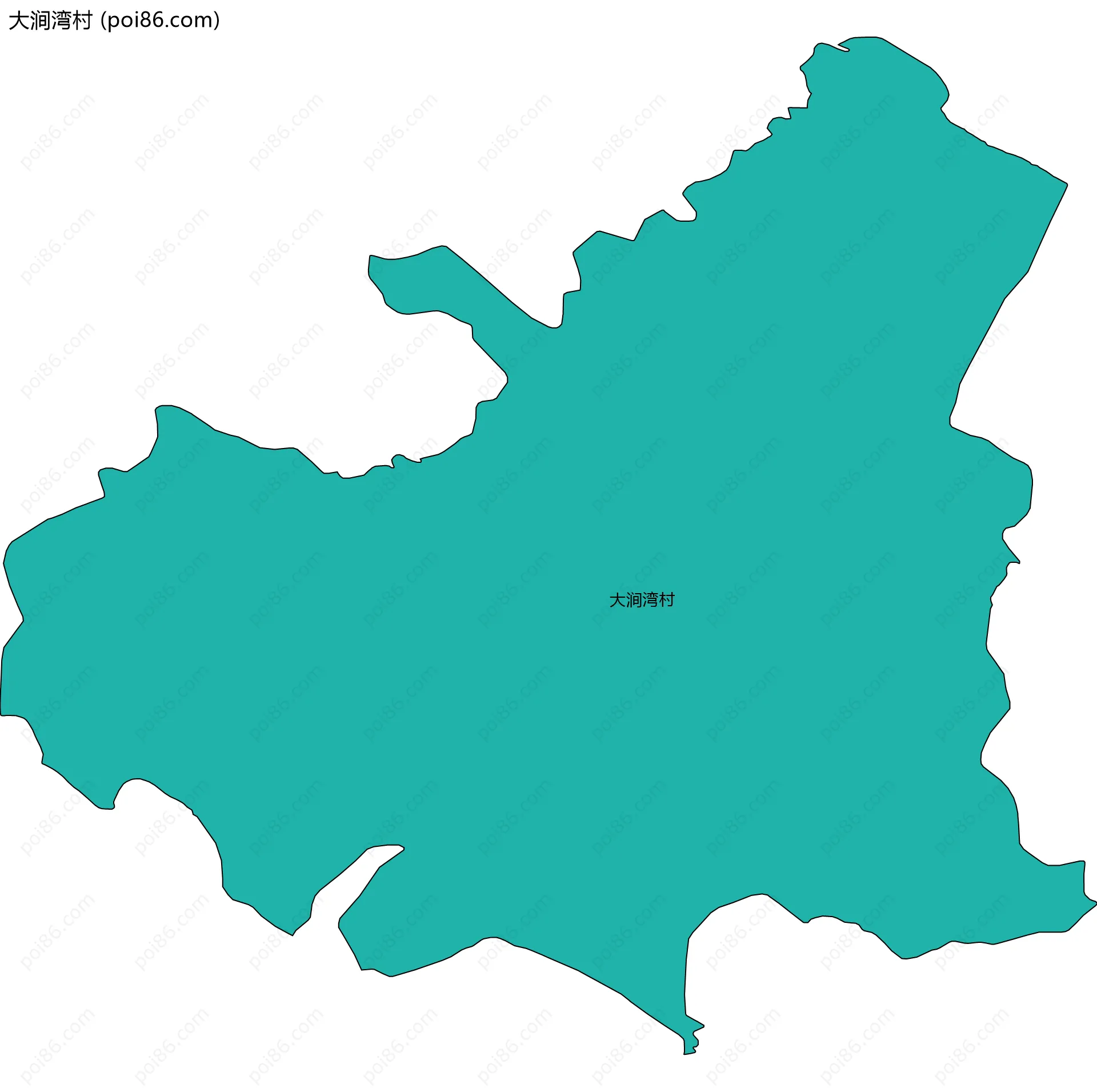 大涧湾村边界地图