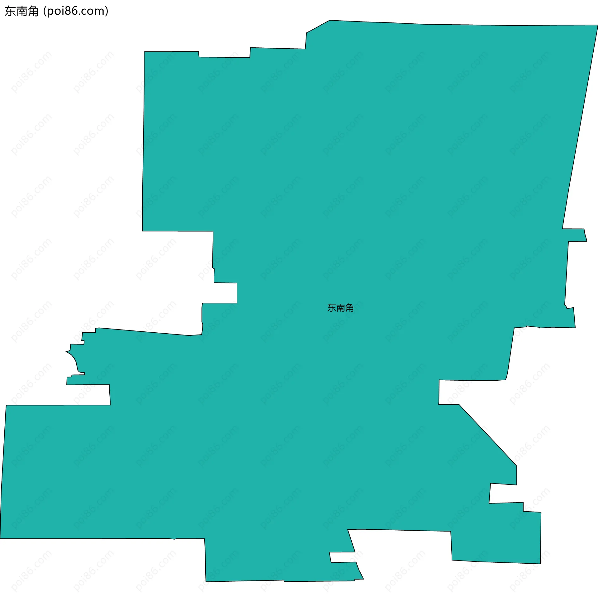 东南角边界地图