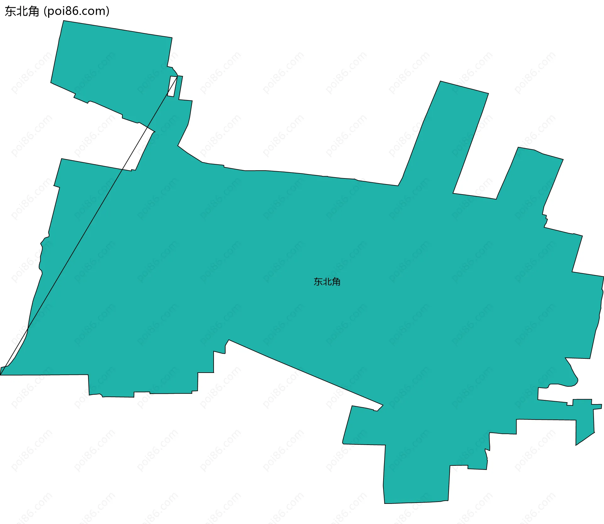 东北角边界地图