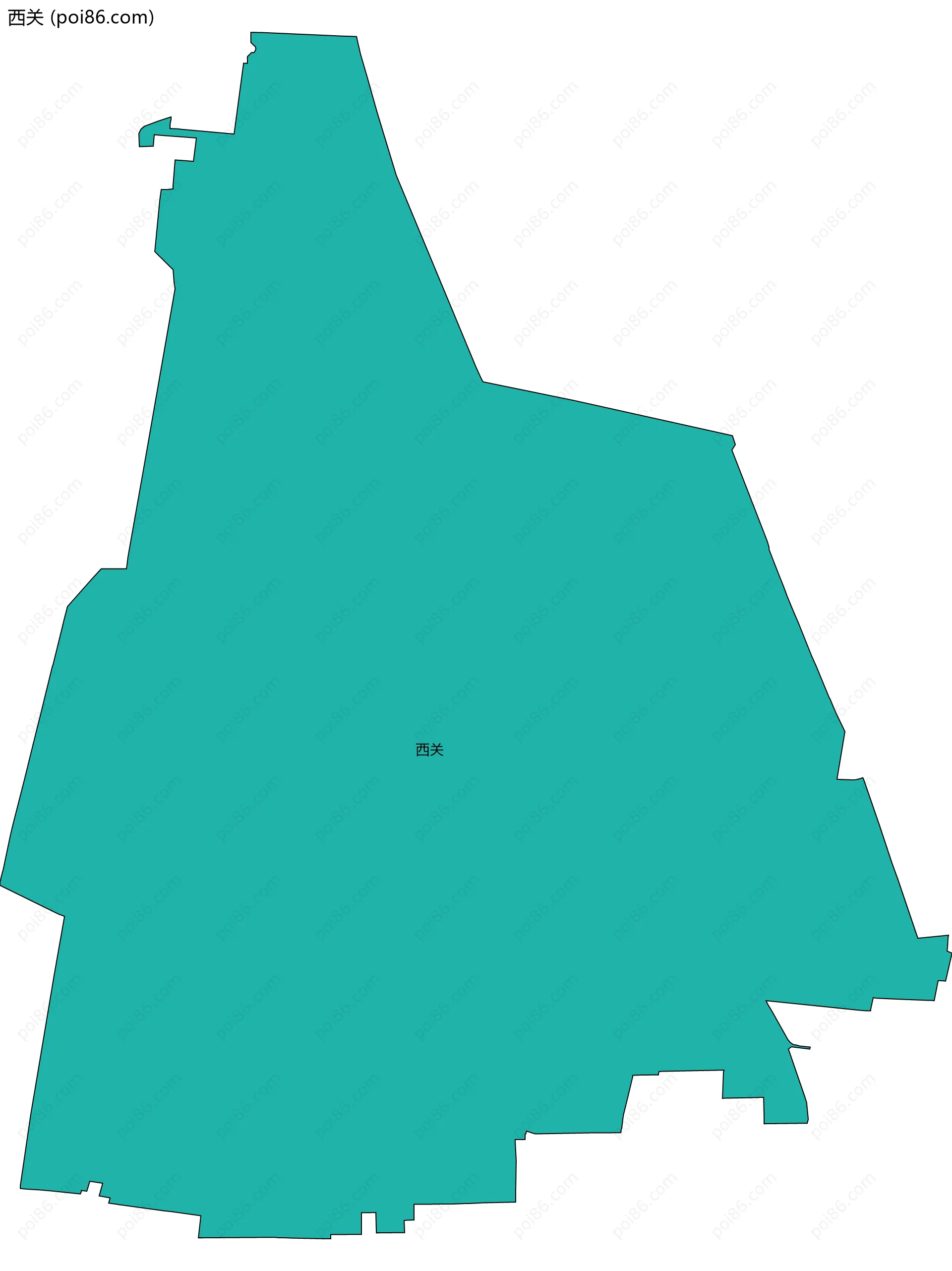西关边界地图