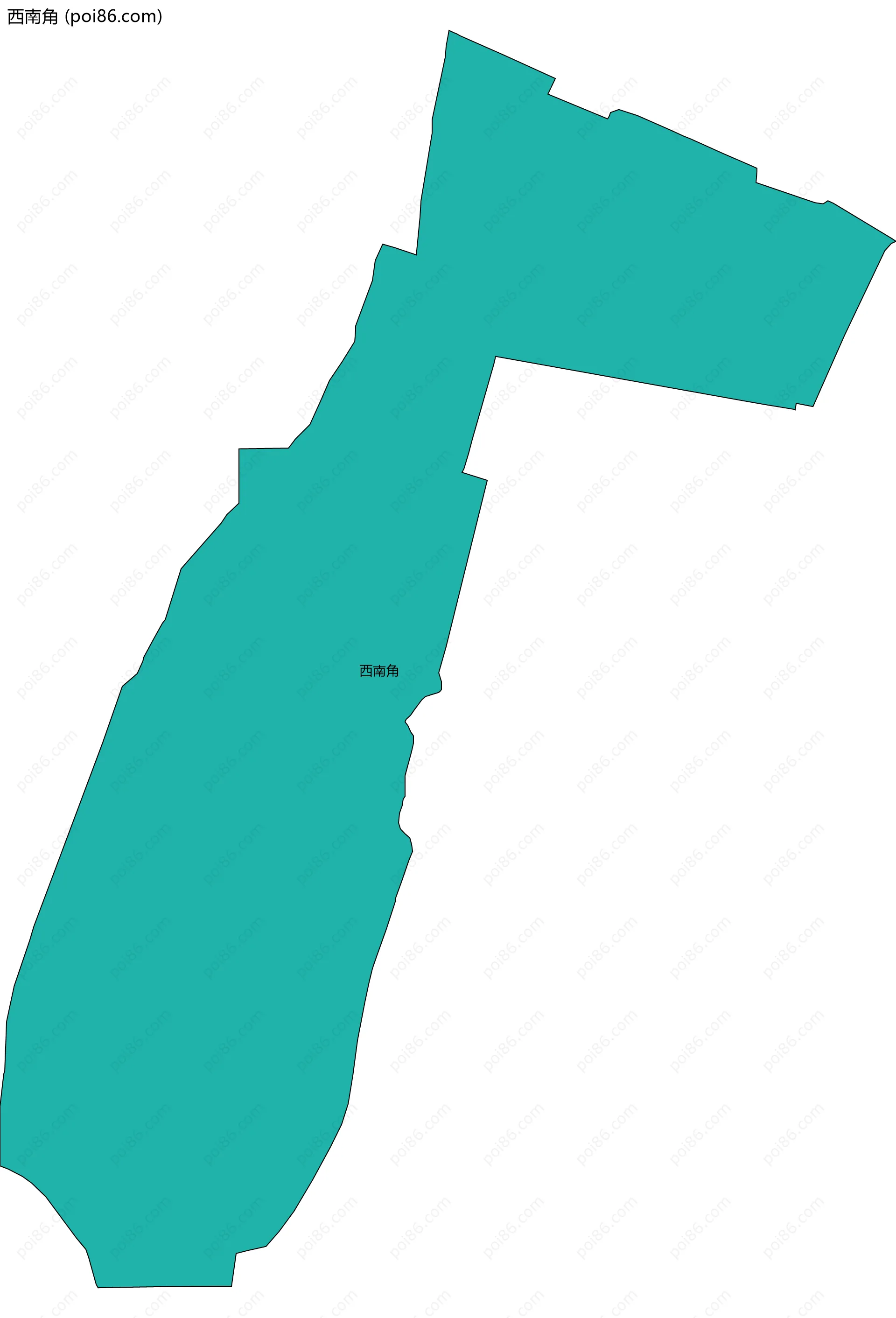 西南角边界地图
