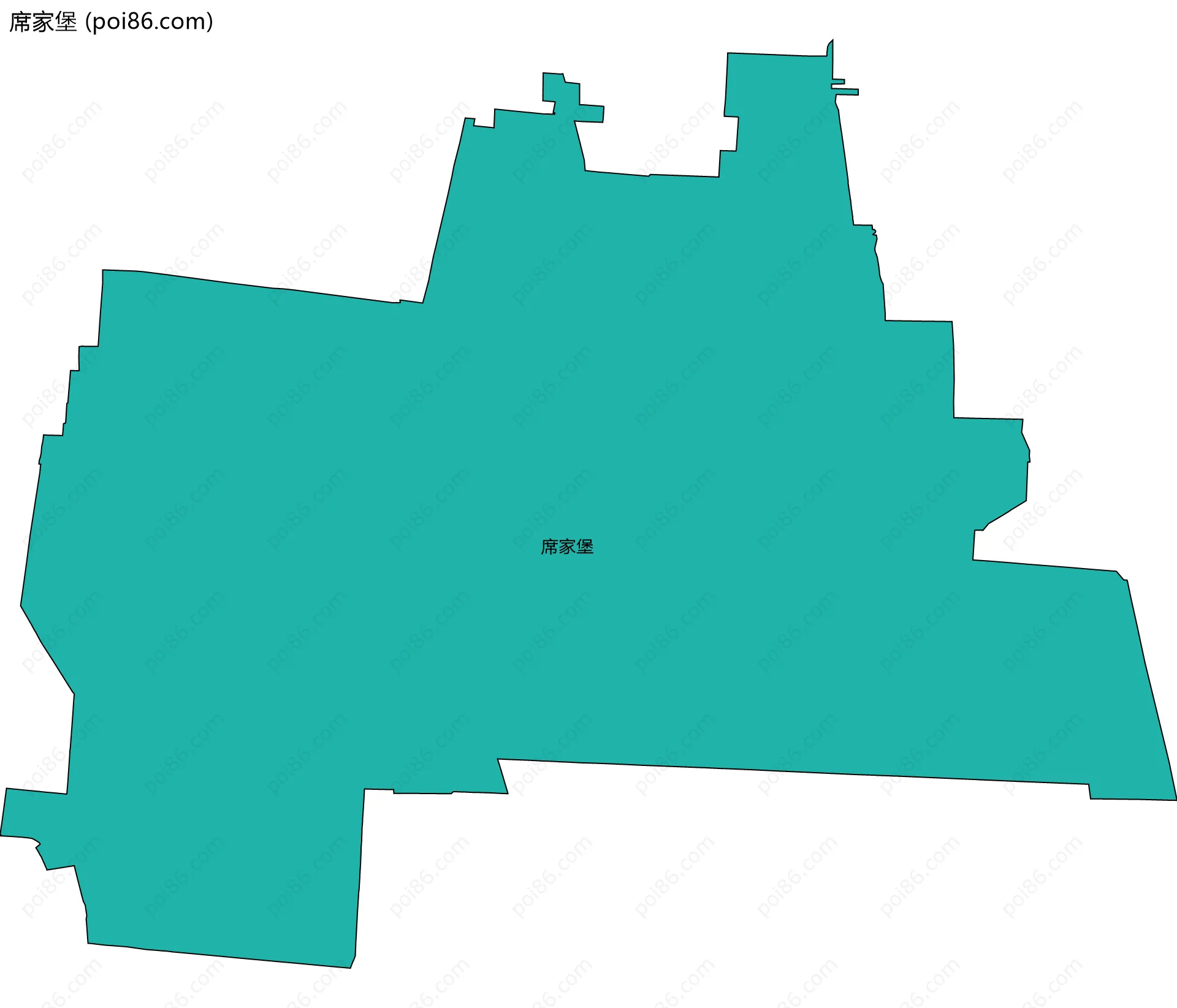 席家堡边界地图