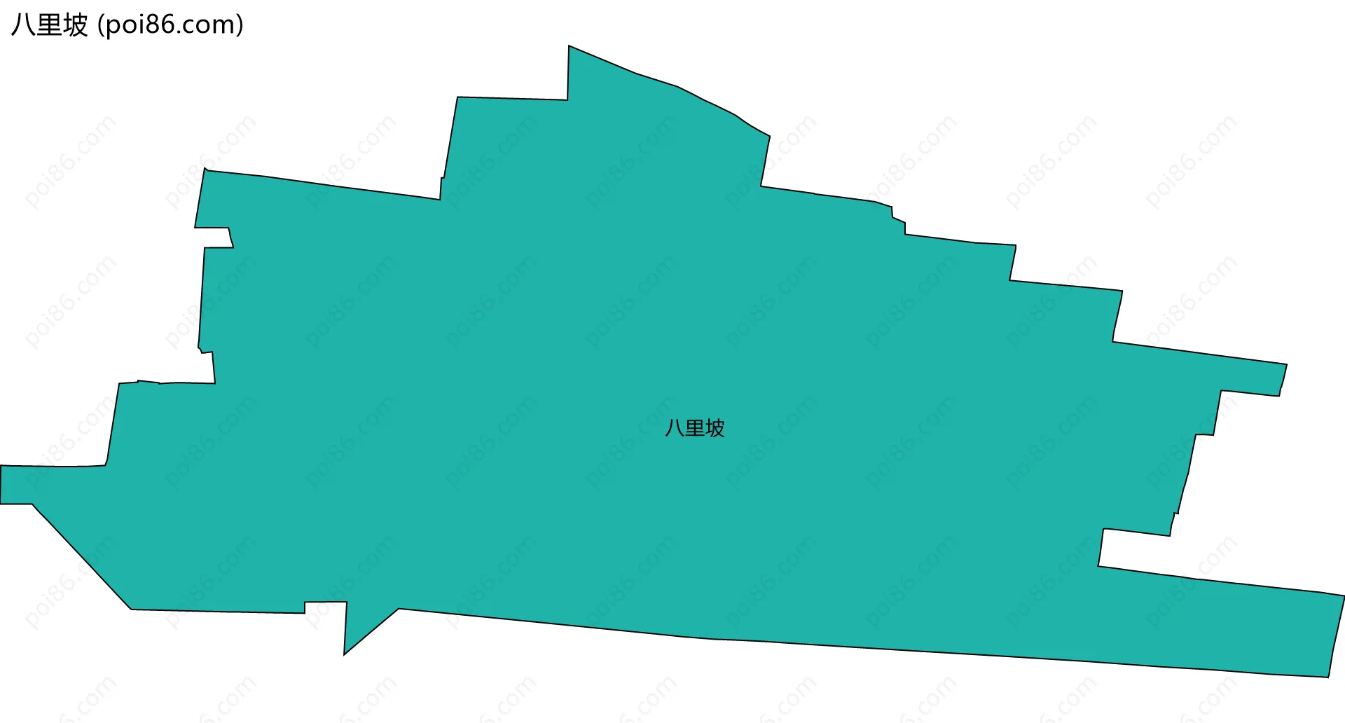 八里坡边界地图