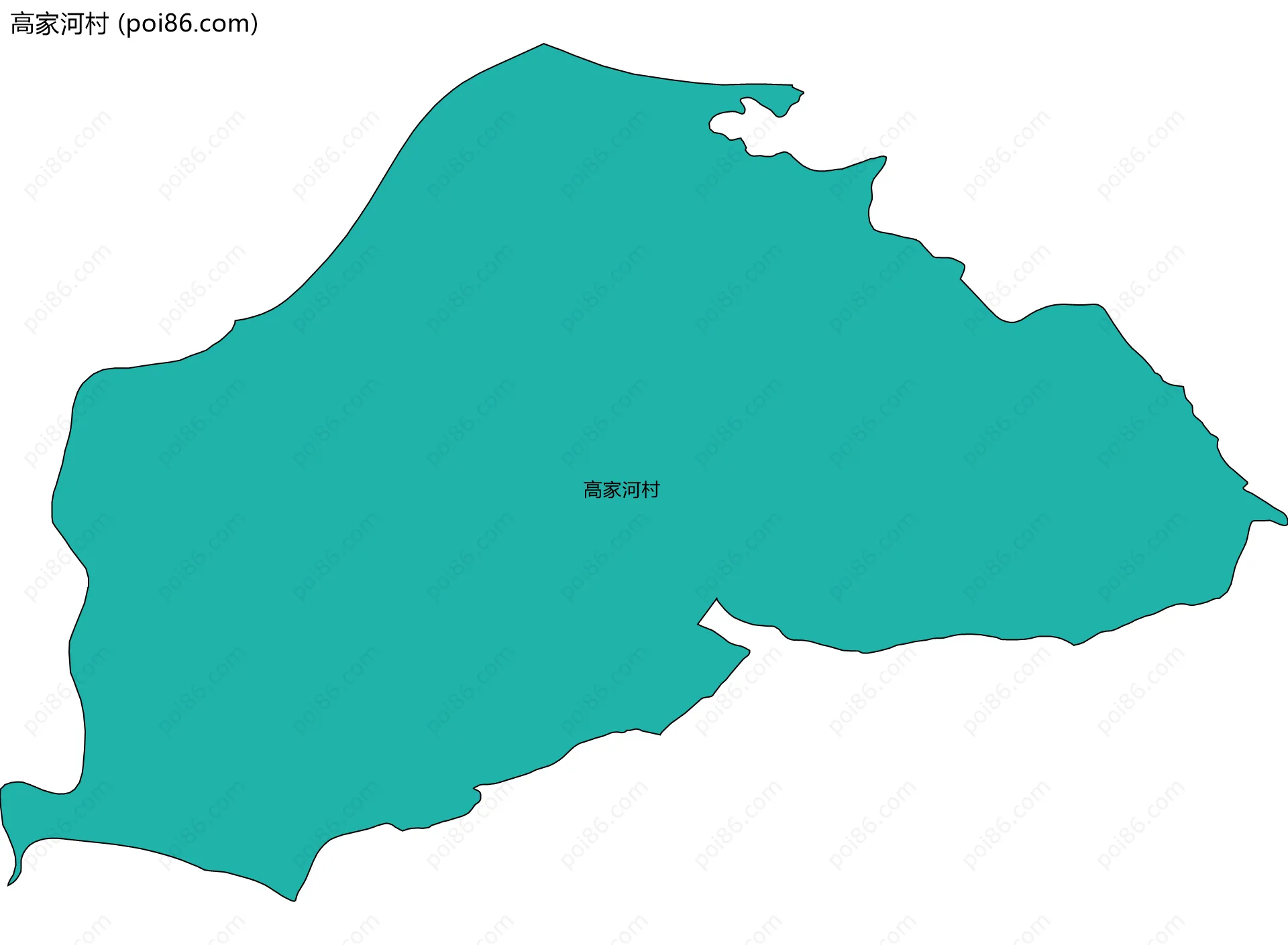 高家河村边界地图