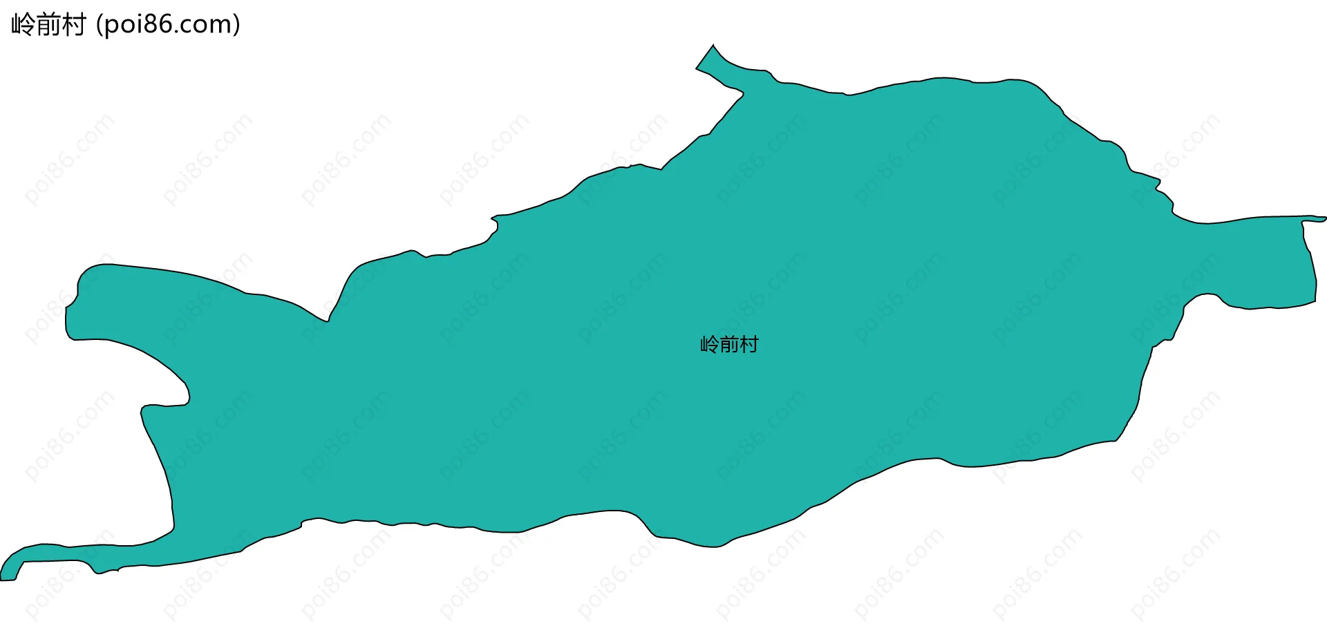岭前村边界地图