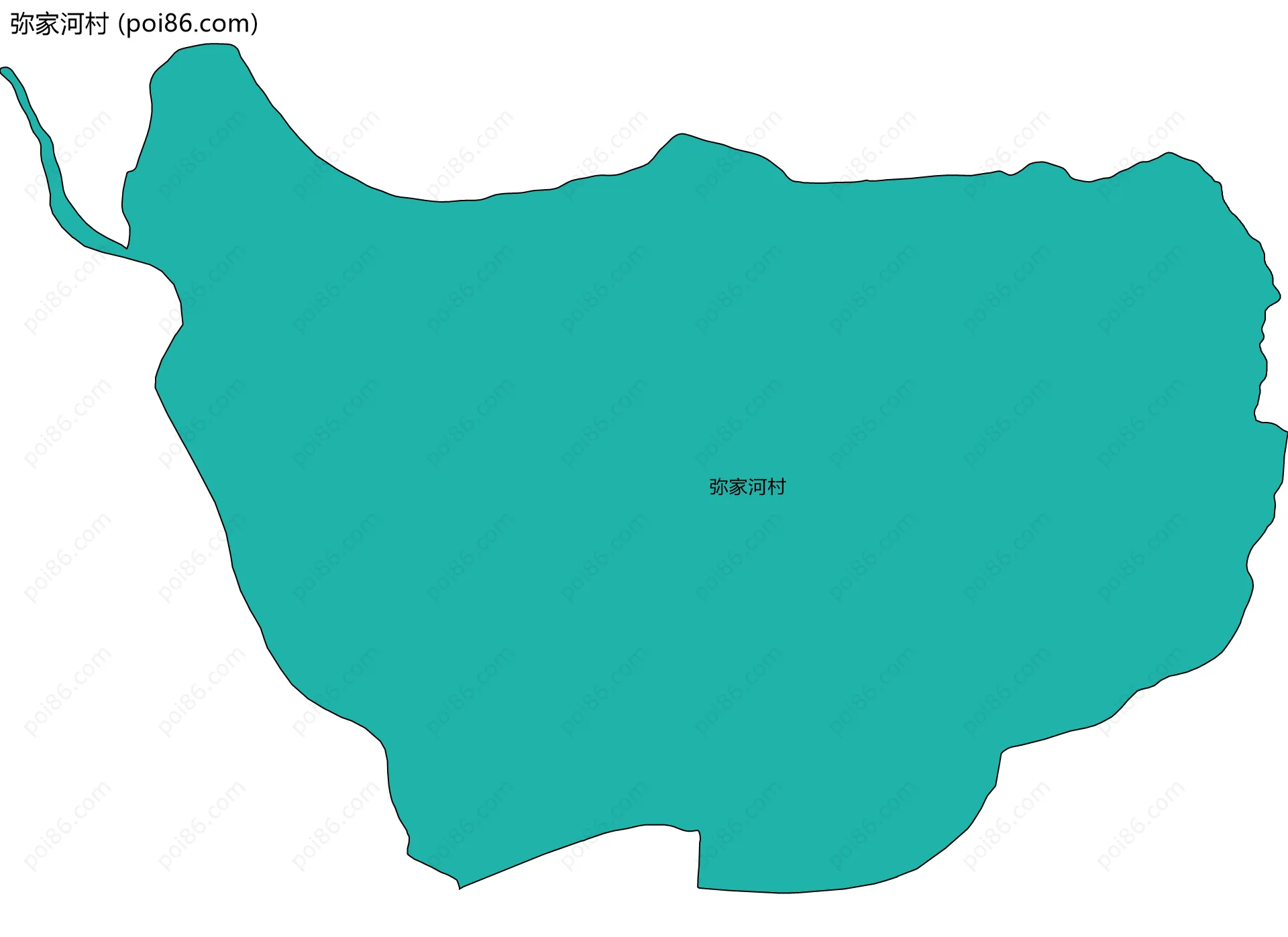 弥家河村边界地图