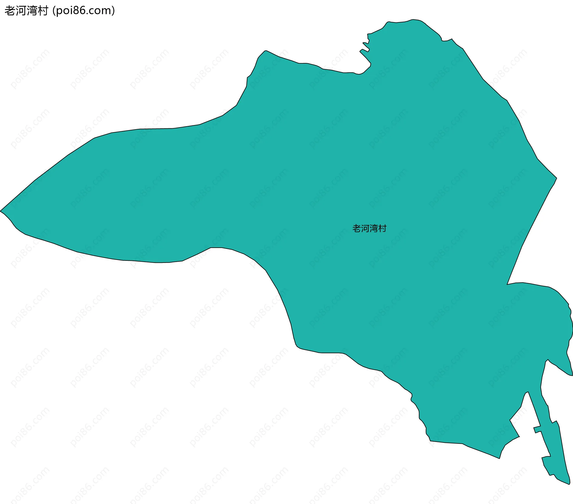 老河湾村边界地图